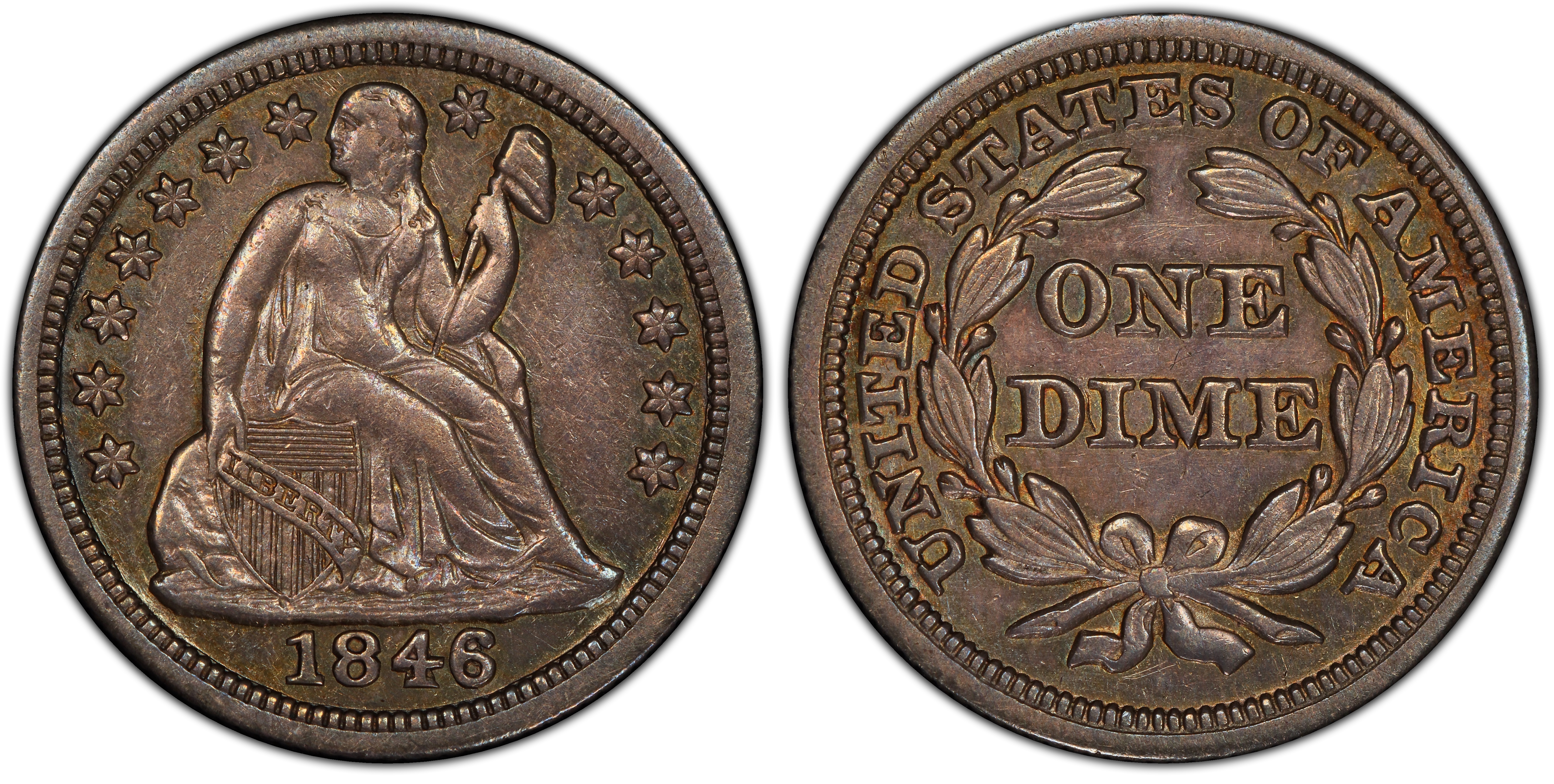 1846 10C (Regular Strike) Liberty Seated Dime - PCGS CoinFacts