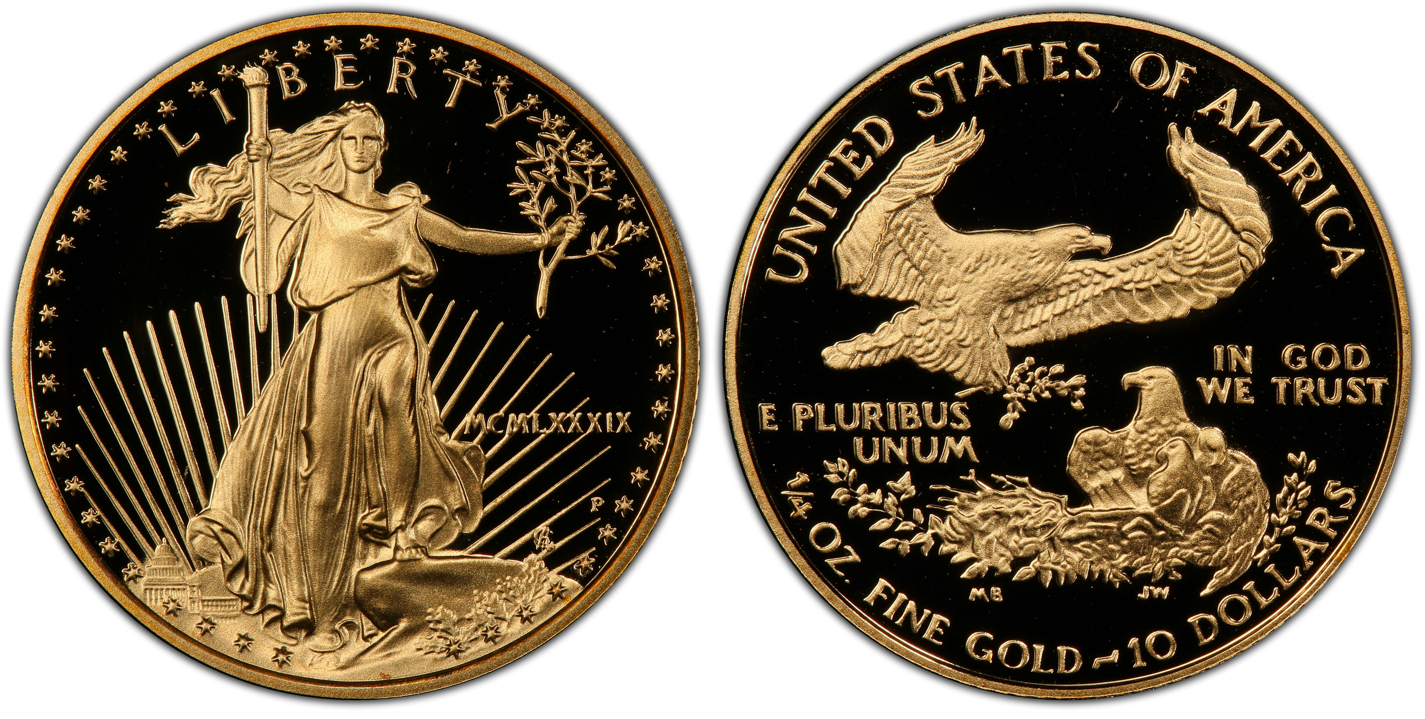 1989-P $10 Gold Eagle, DCAM (Proof) Gold Eagles - PCGS CoinFacts