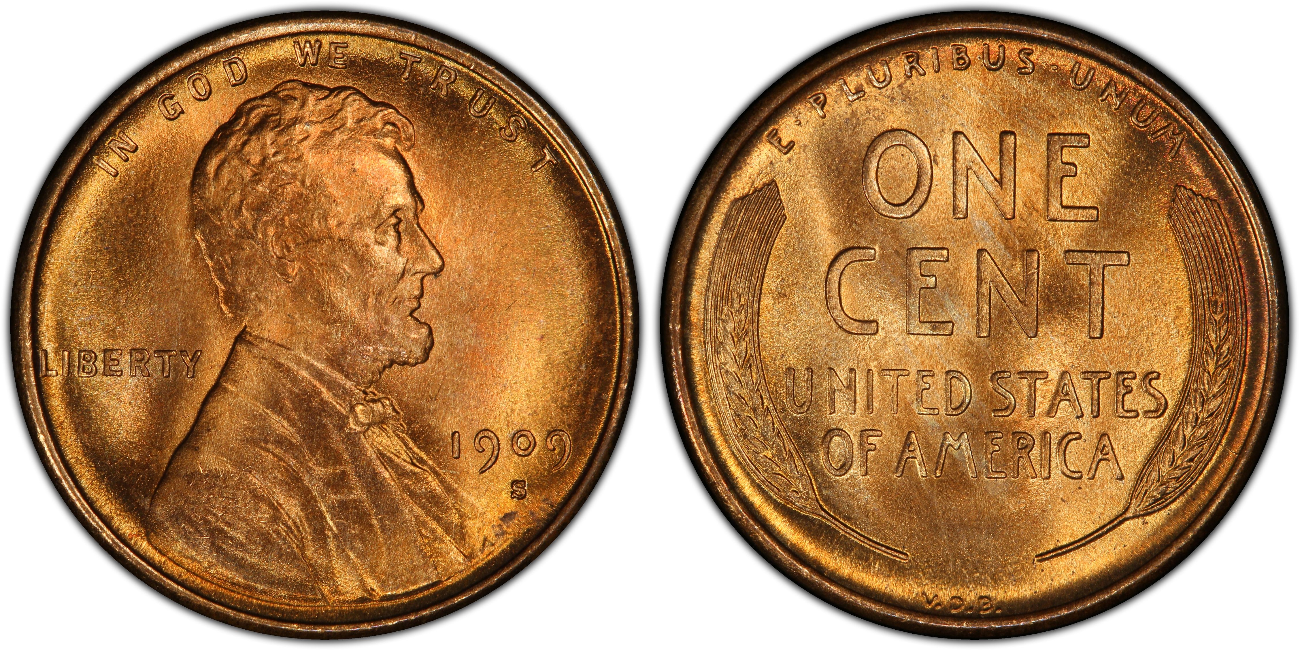 1909 penny on rover mars