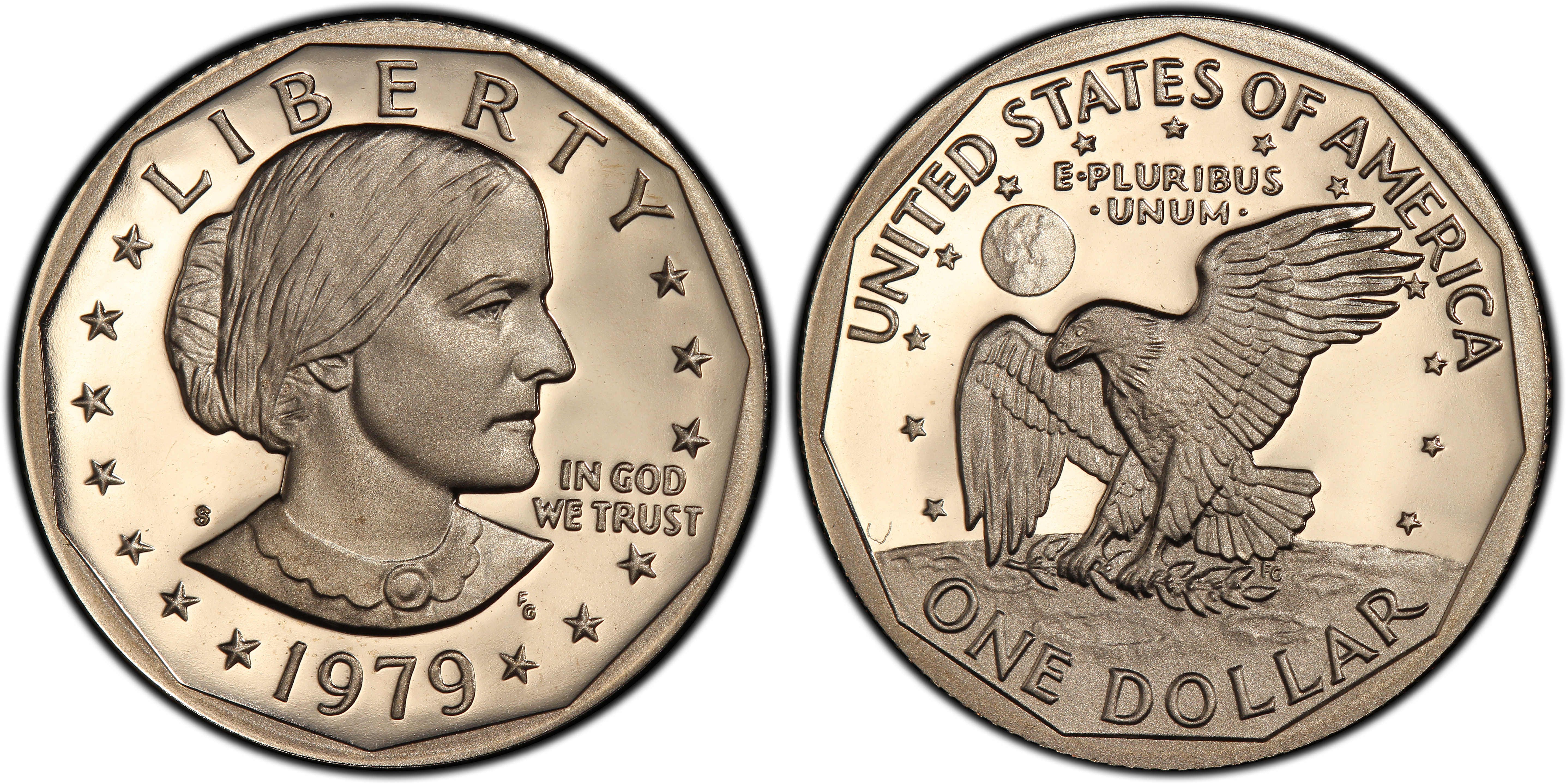 1979-S SBA$1 Type 2 FS-501, DCAM (Proof) Susan B. Anthony Dollar - PCGS ...