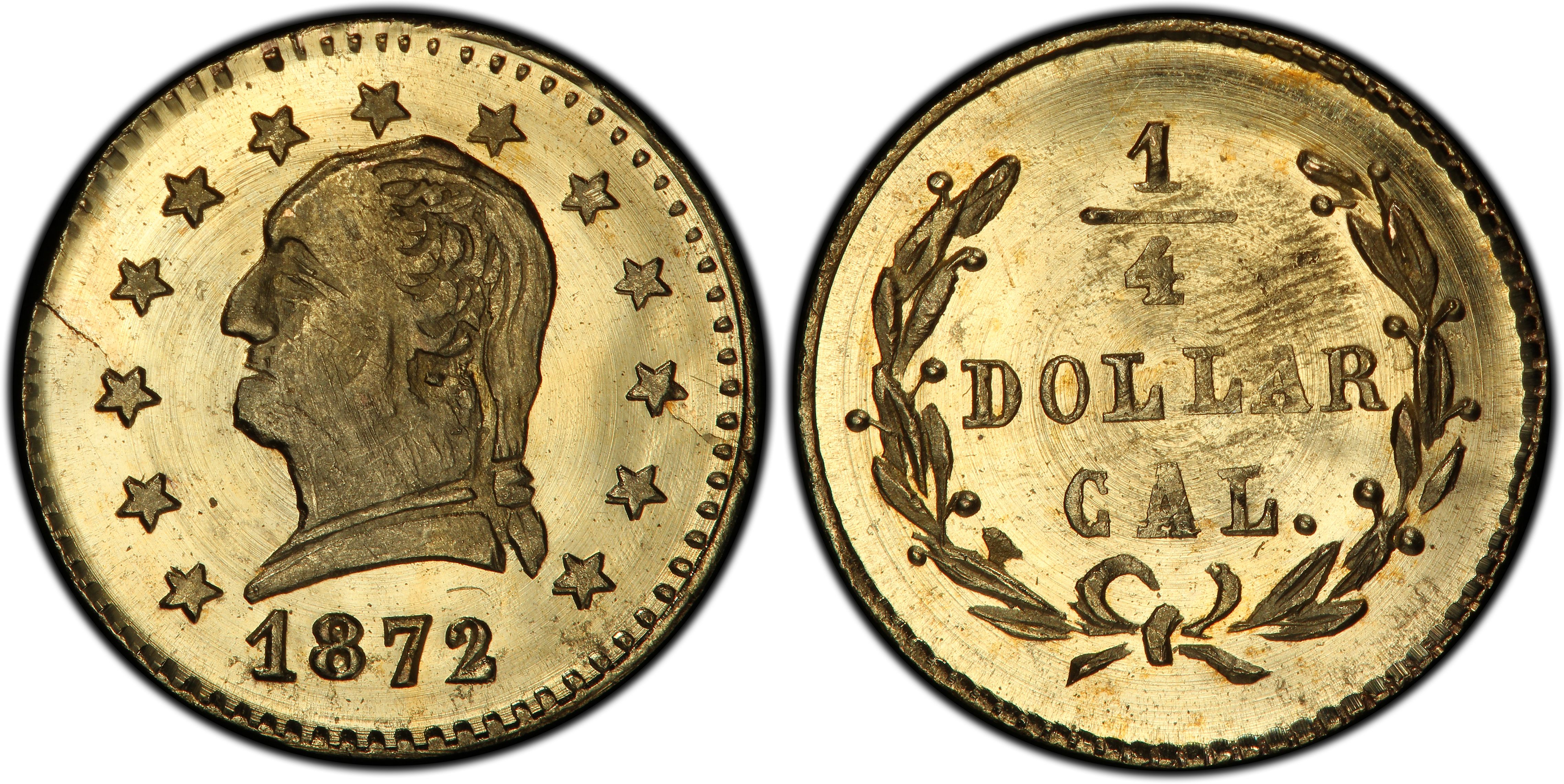 1872 Liberty Octagonal 50 Cent Gold MS-62 PCGS (BG-913) - SKU