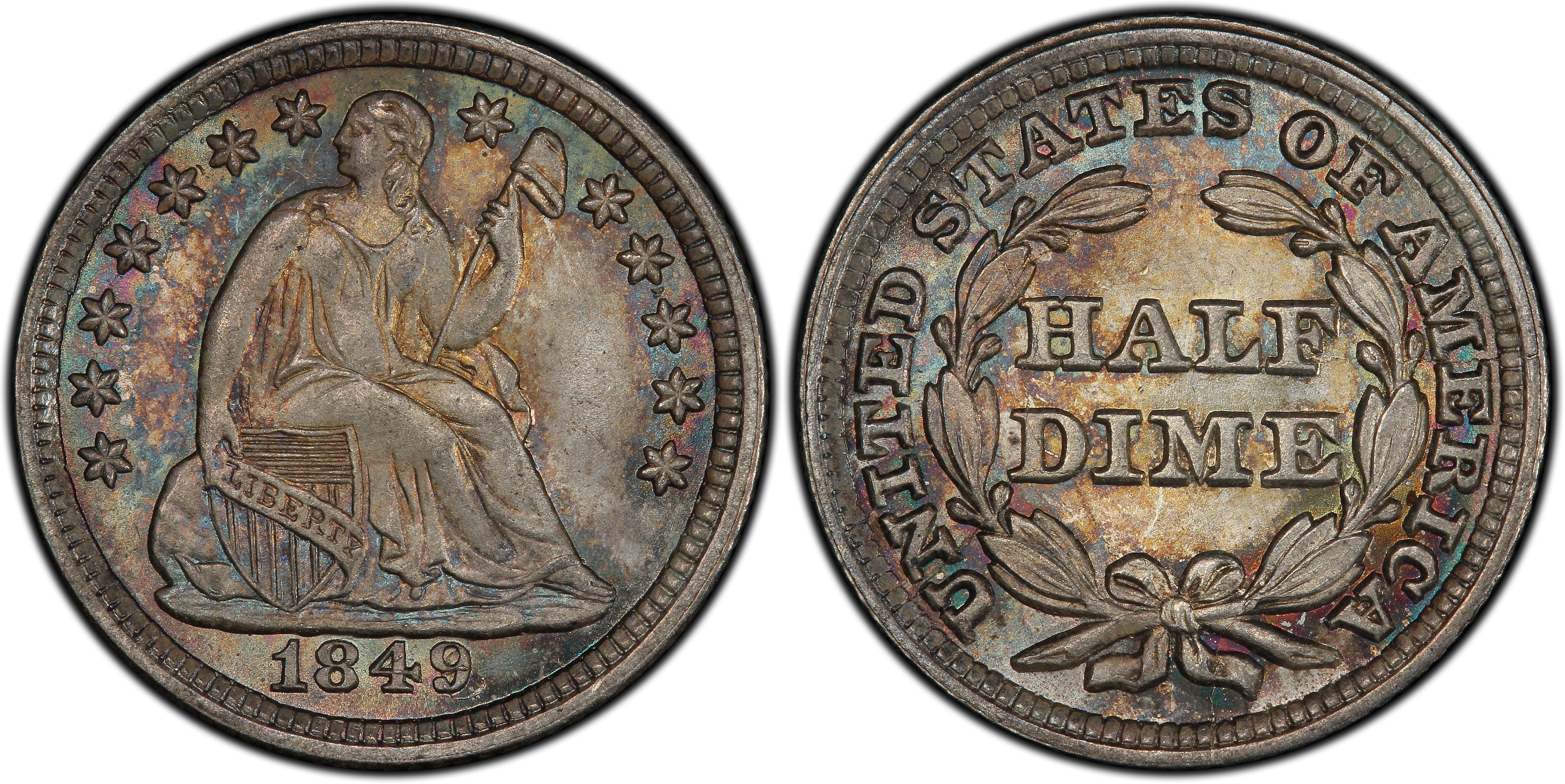 1849/6 H10C (Regular Strike) Liberty Seated Half Dime - PCGS CoinFacts