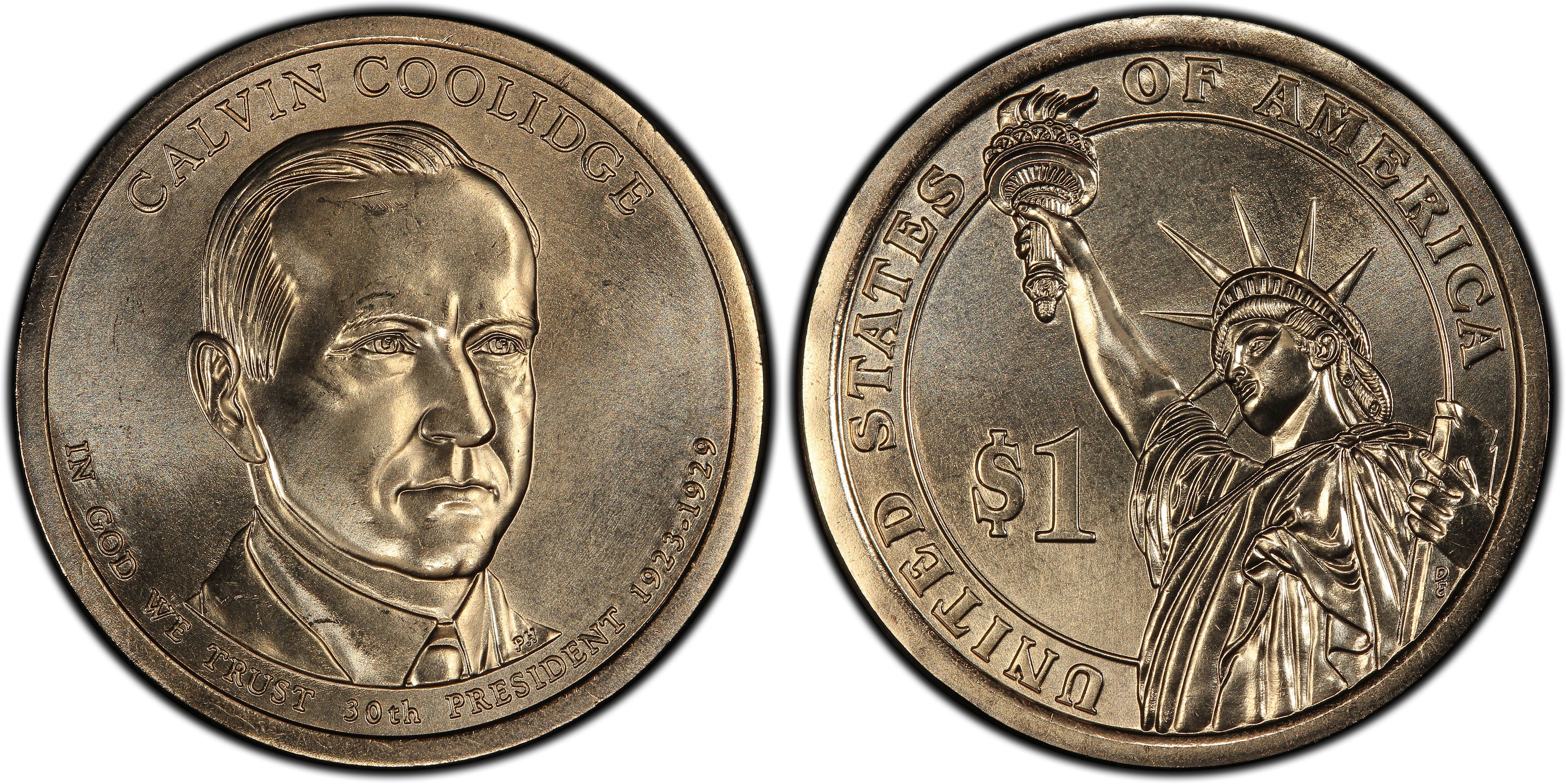 2014-P $1 Calvin Coolidge Position A (Regular Strike) Presidential