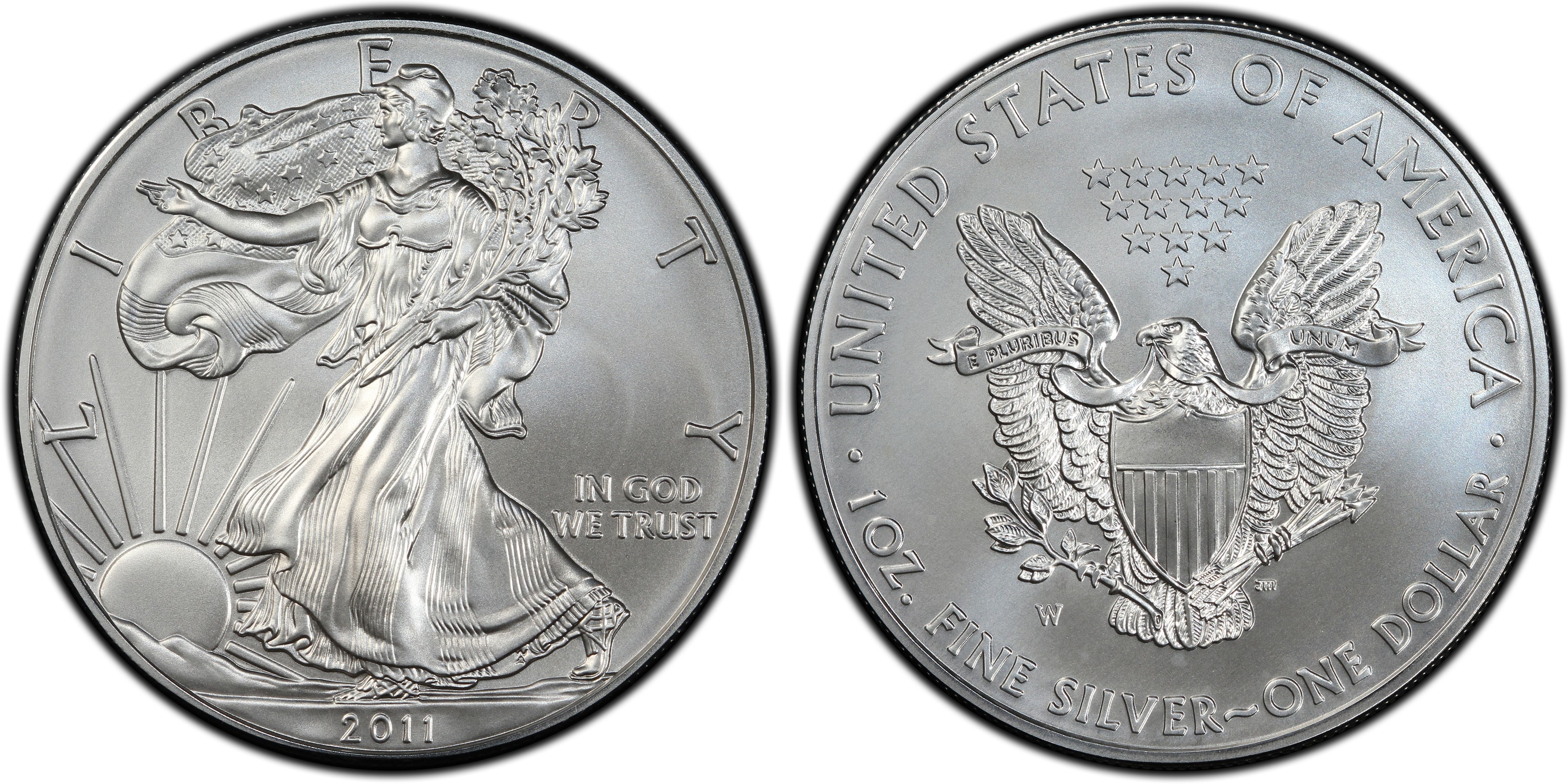 Images of Silver Eagles 2011-W $1 Burnished Silver Eagle 25th