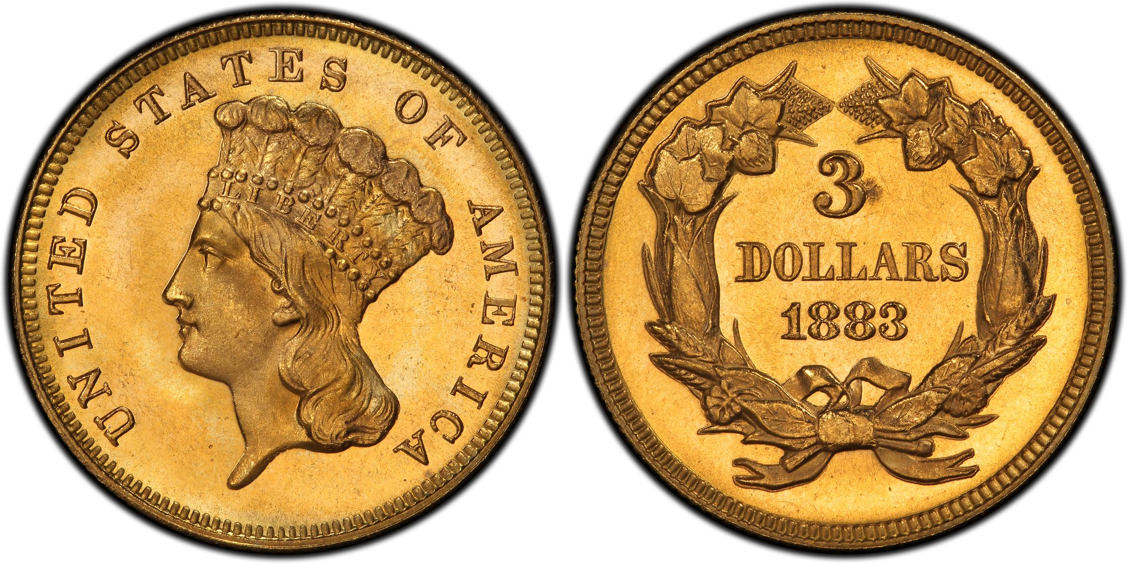 1883 3 Regular Strike Three Dollar PCGS CoinFacts