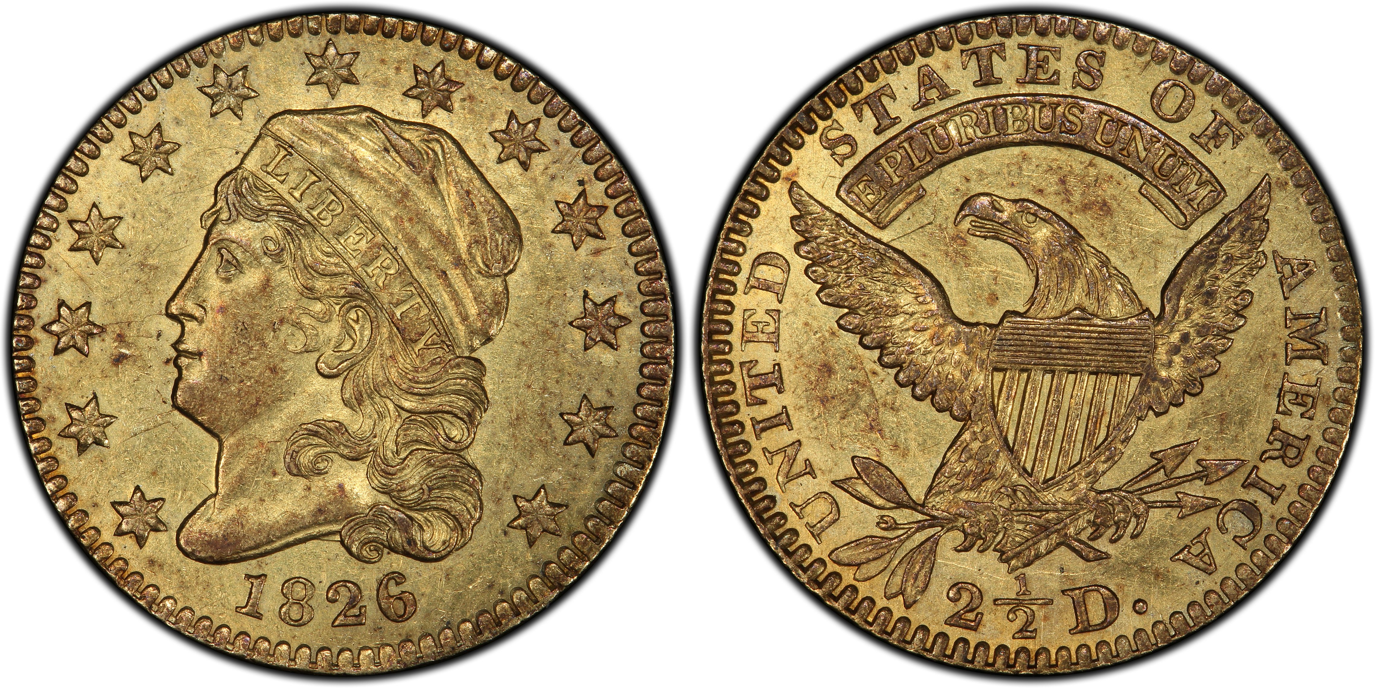 1826/6 $2.50 (Regular Strike) Capped Bust $2.5 - PCGS CoinFacts