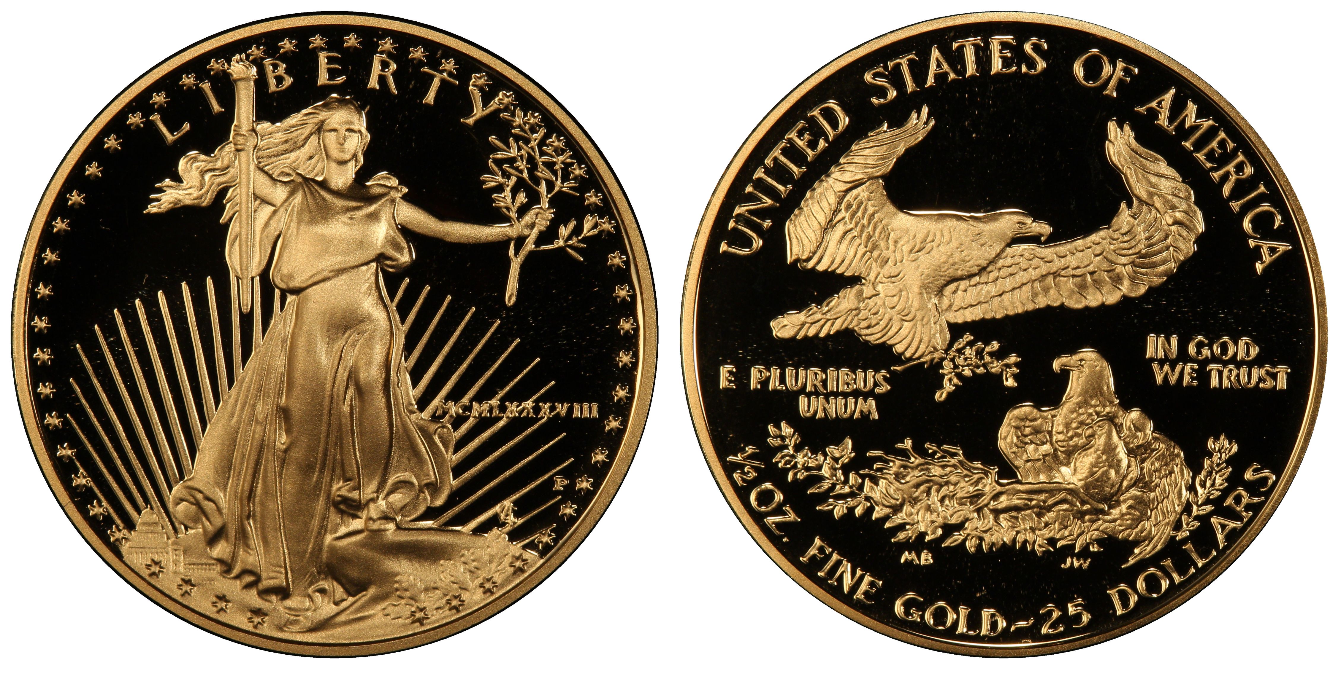 1988-P $25 Gold Eagle, DCAM (Proof) Gold Eagles - PCGS CoinFacts
