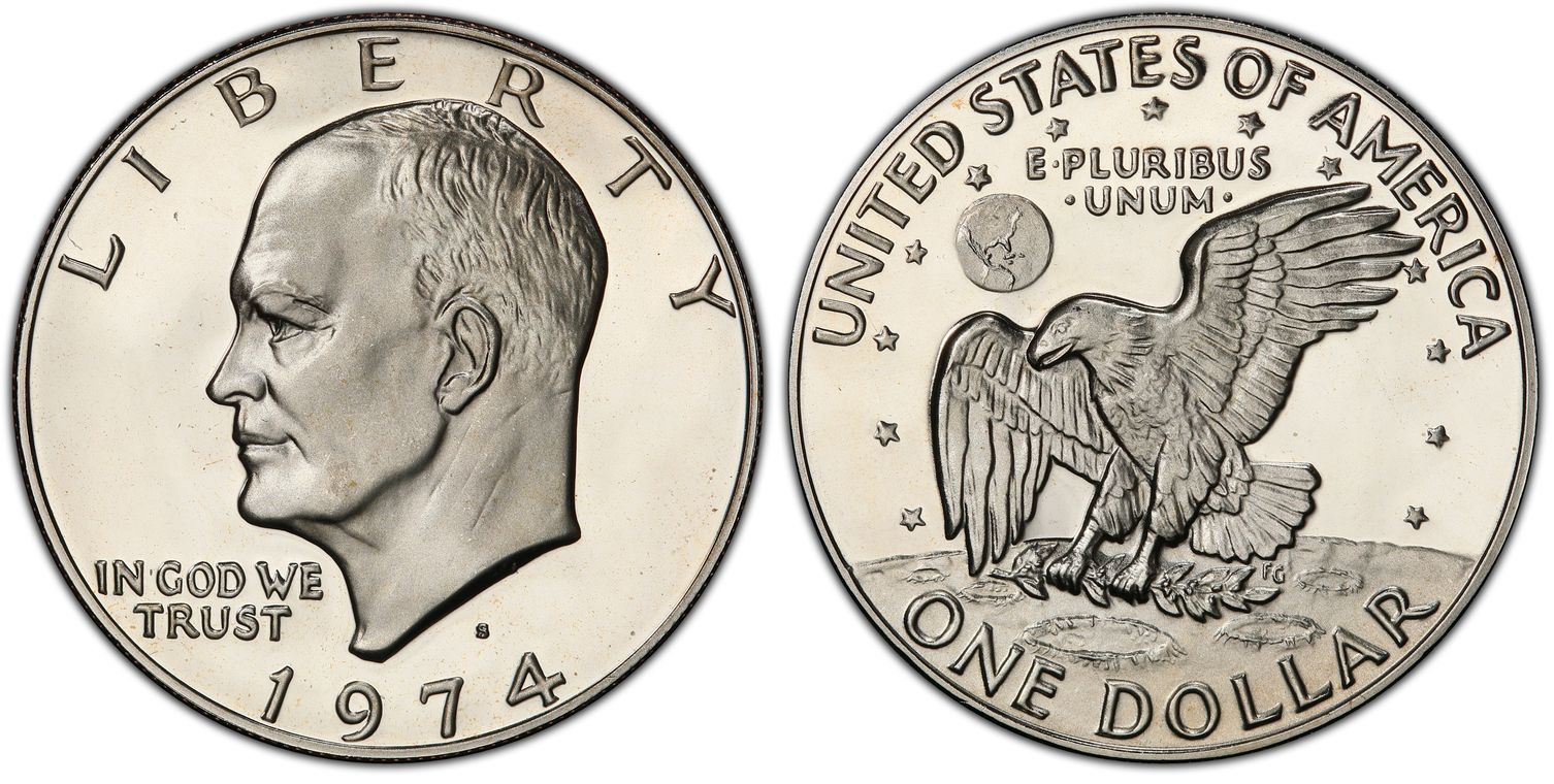 Deep Cameo! 1974-S Proof Eisenhower Clad Dollar 