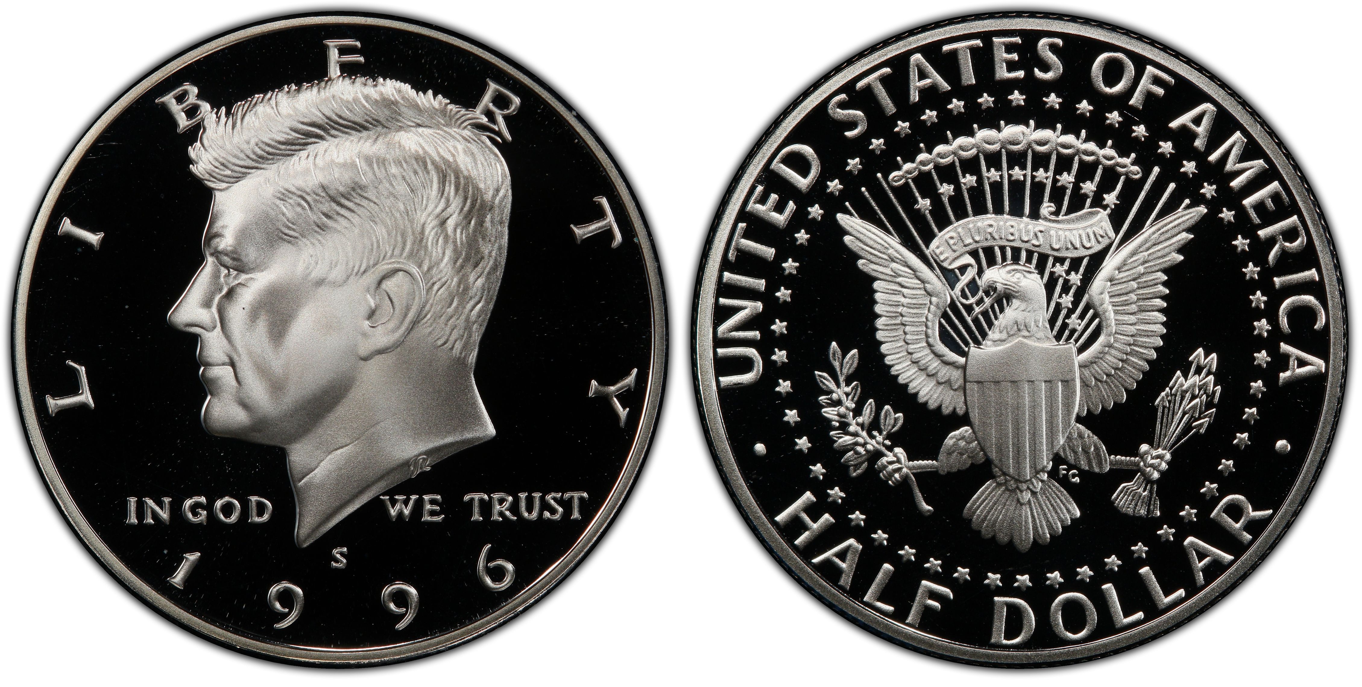 SILVER 1996 S Proof John Kennedy Half Dollar With DIY Slab Combined Shipping 