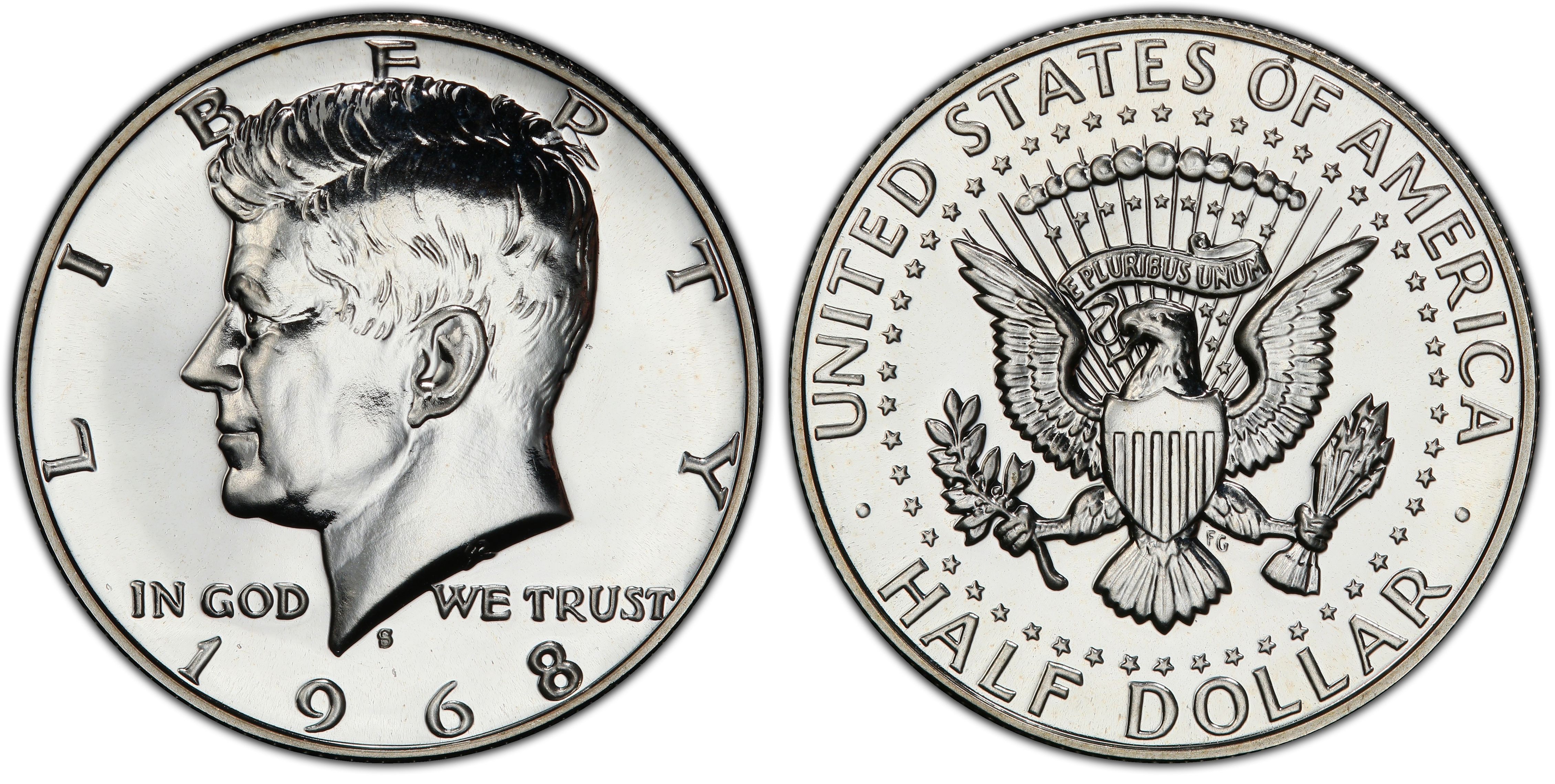 1968-D 50C Kennedy Silver-Clad Half Dollar BU 
