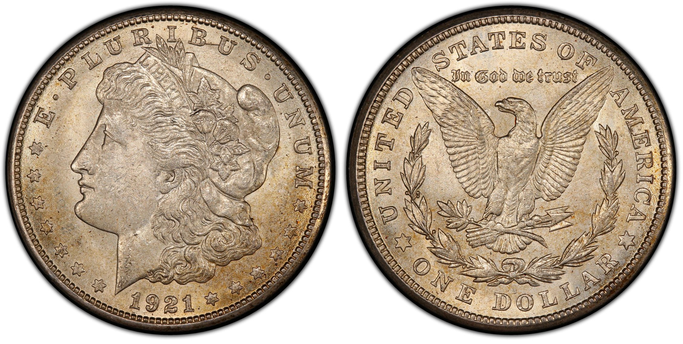 1921-S $1 VAM 6A(1A) BU Scratch (Regular Strike) Morgan Dollar