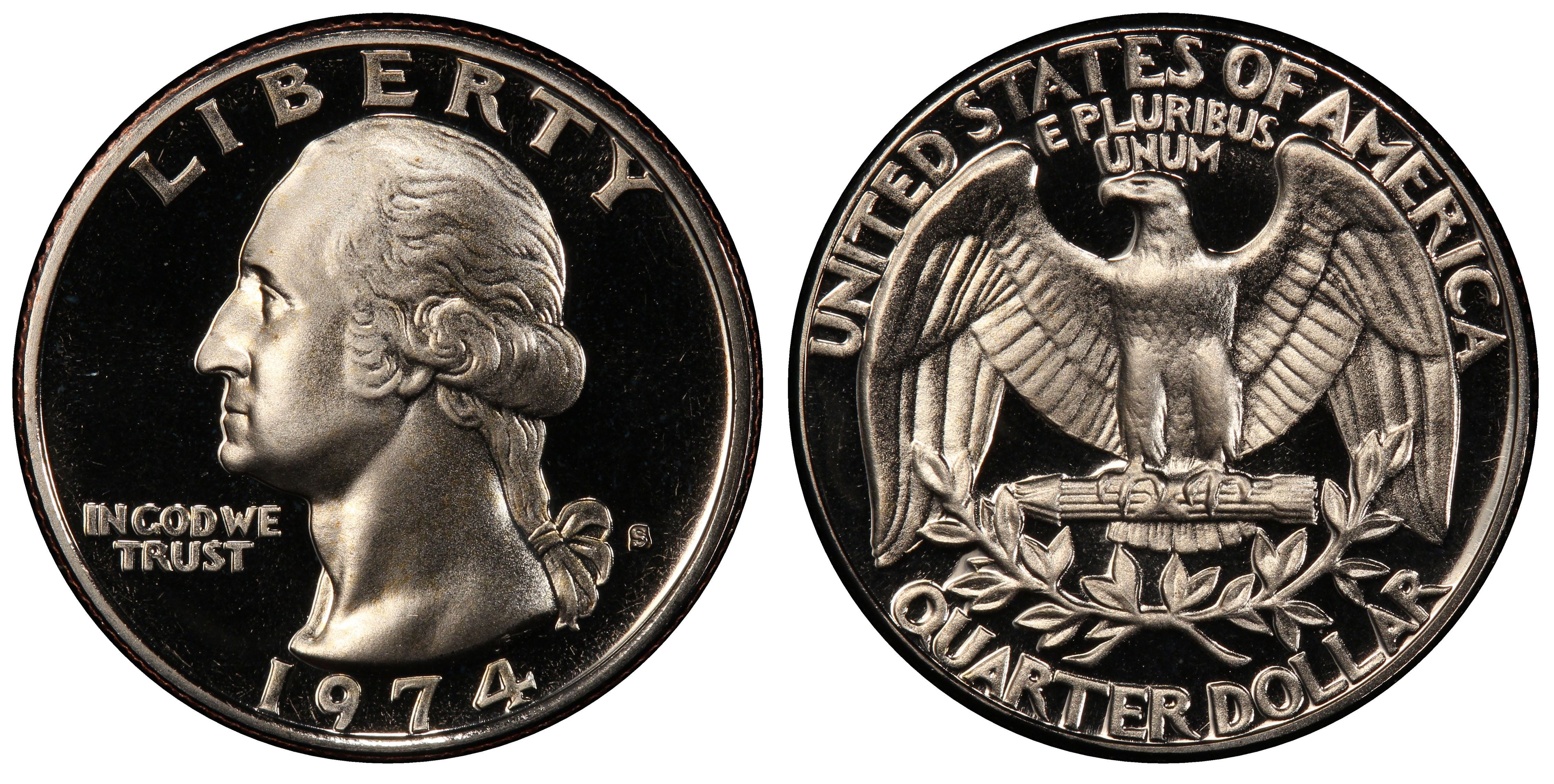 1974 S Washington Proof Quarter 