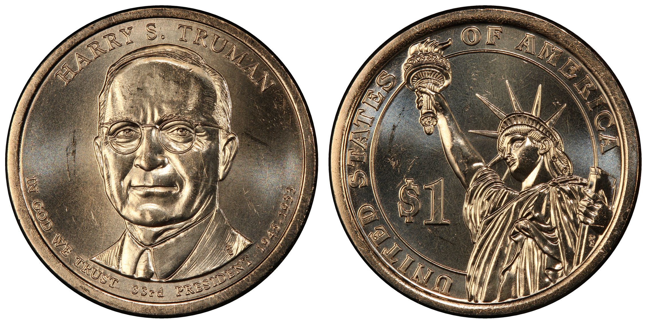 2015-P $1 Harry S. Truman Position B (Regular Strike) Presidential ...