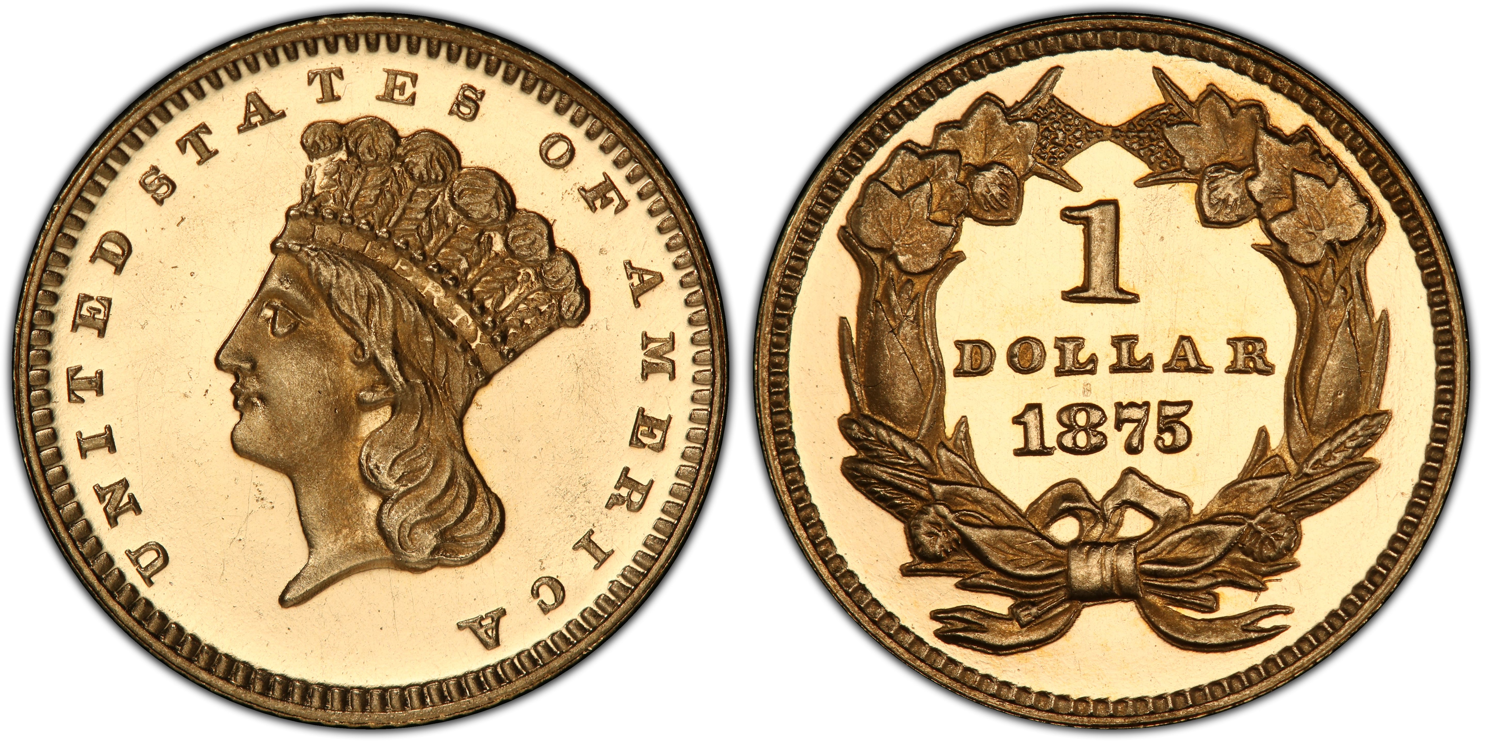 1875 G$1, DCAM (Proof) Gold Dollar - PCGS CoinFacts