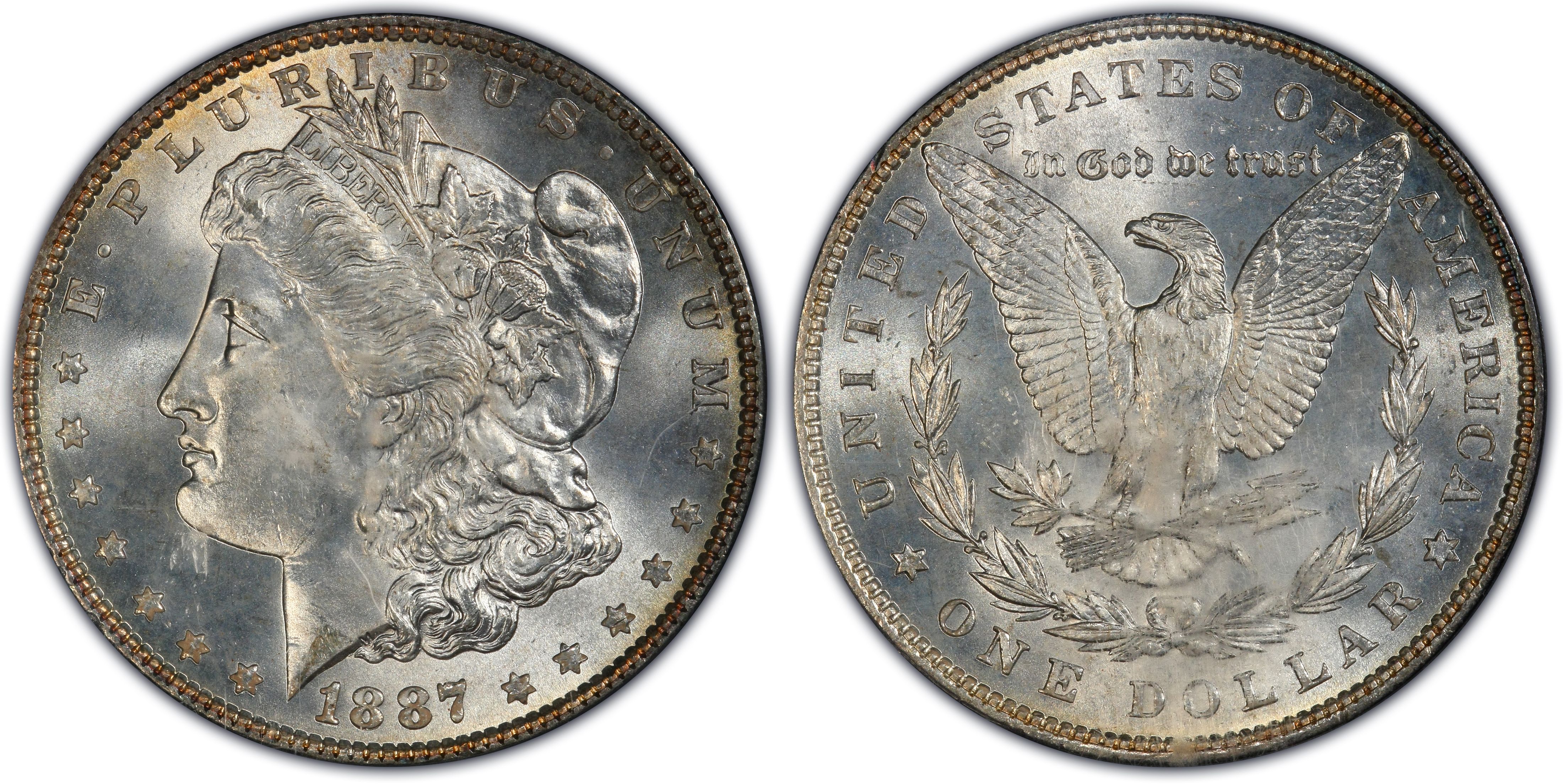 1887 $1 (Regular Strike) Morgan Dollar - PCGS CoinFacts