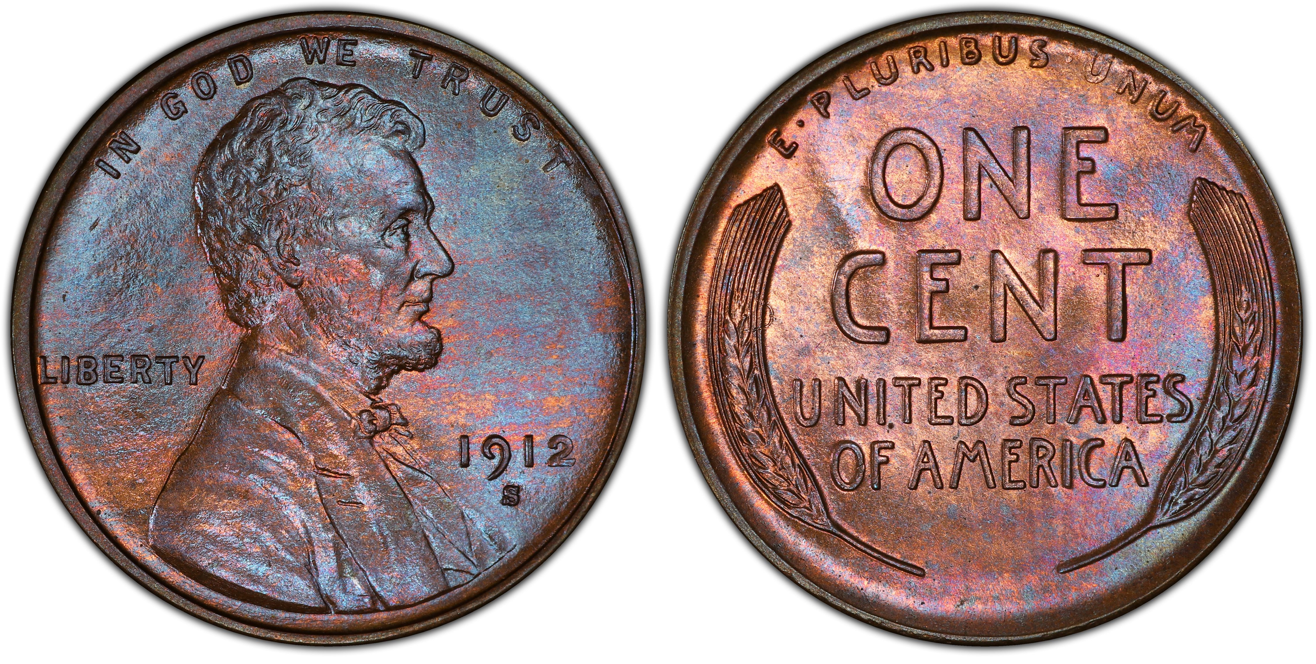 1911-S 1c Lincoln Wheat Cent Penny Genuine