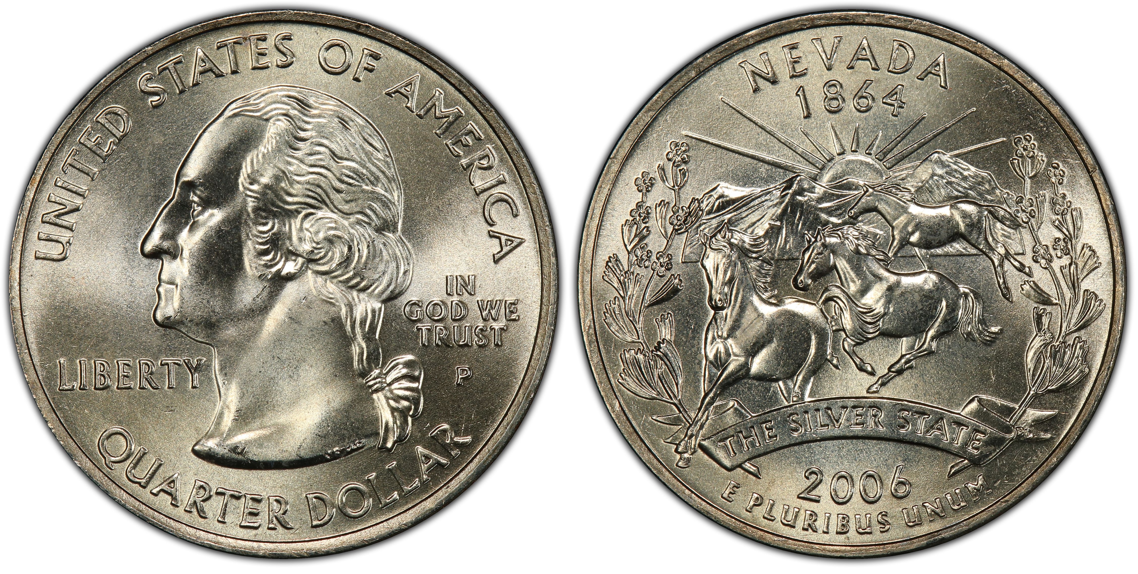 2006 P & D Nevada Quarter Coin Set **FREE SHIPPING** 2 Coins 