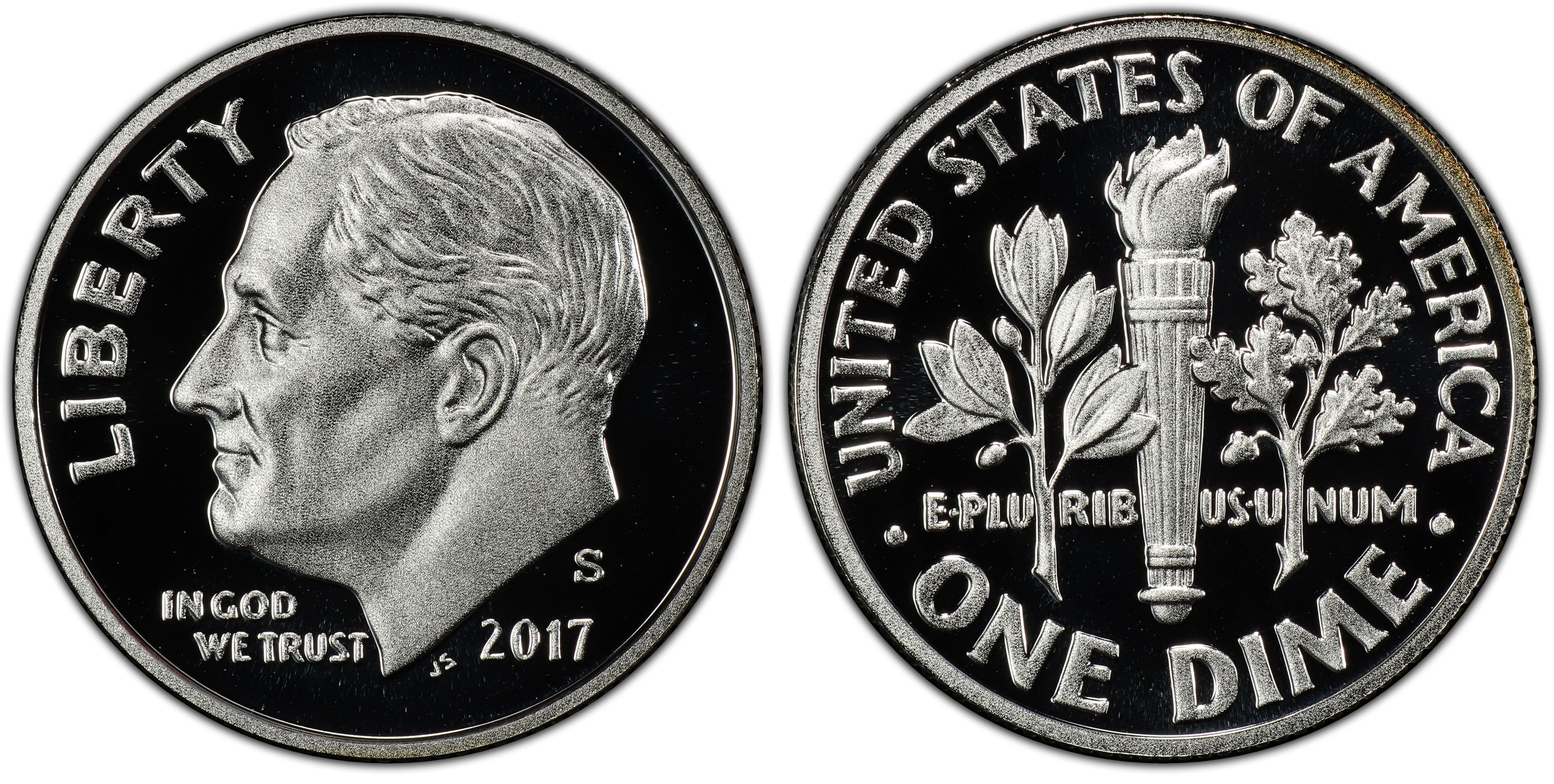 2017 s 90% silver-proof Roosevelt dime