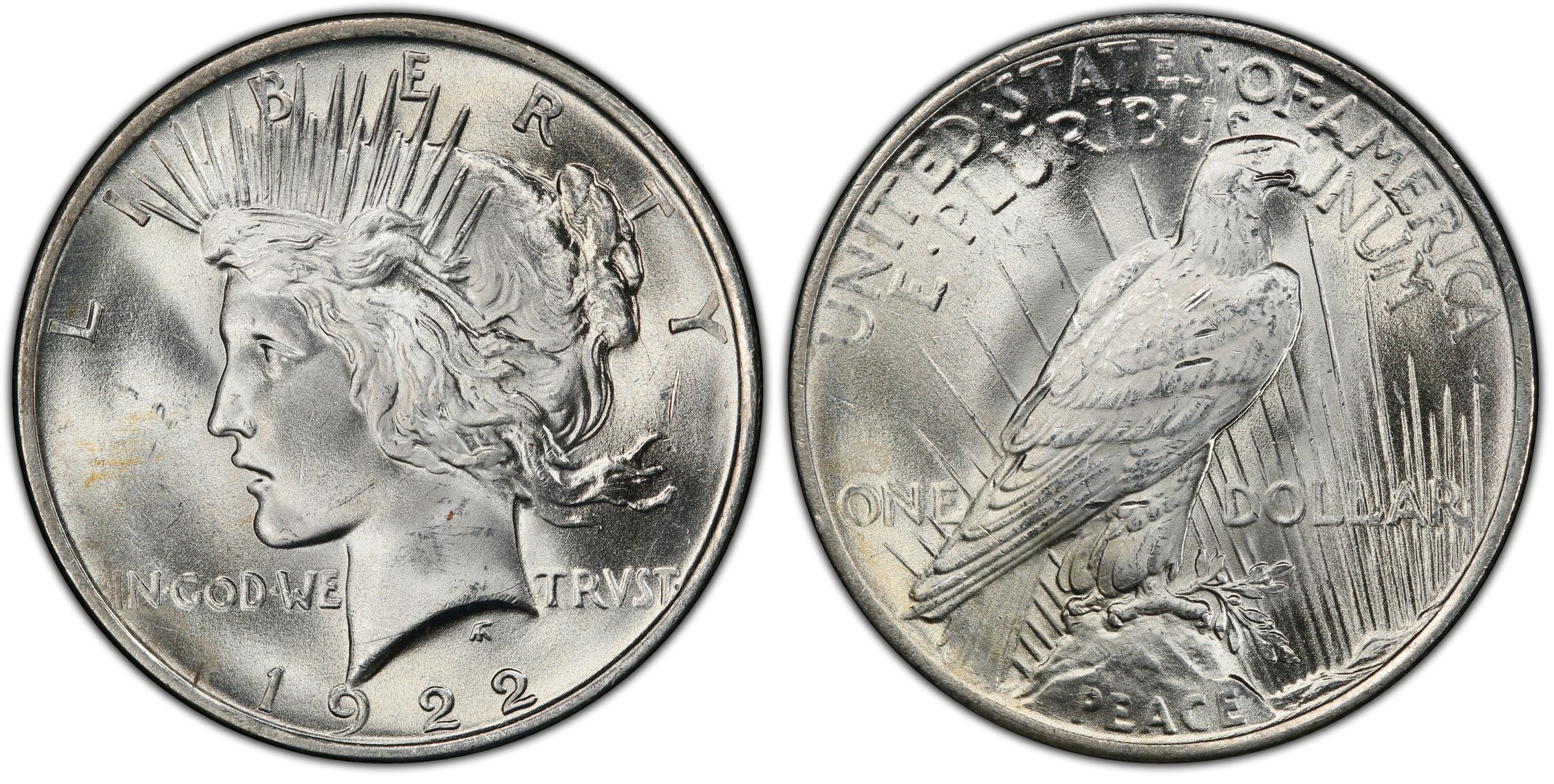 1922 $1 VAM 8 Doubled Tiara TOP 50 (Regular Strike) Peace Dollar - PCGS ...