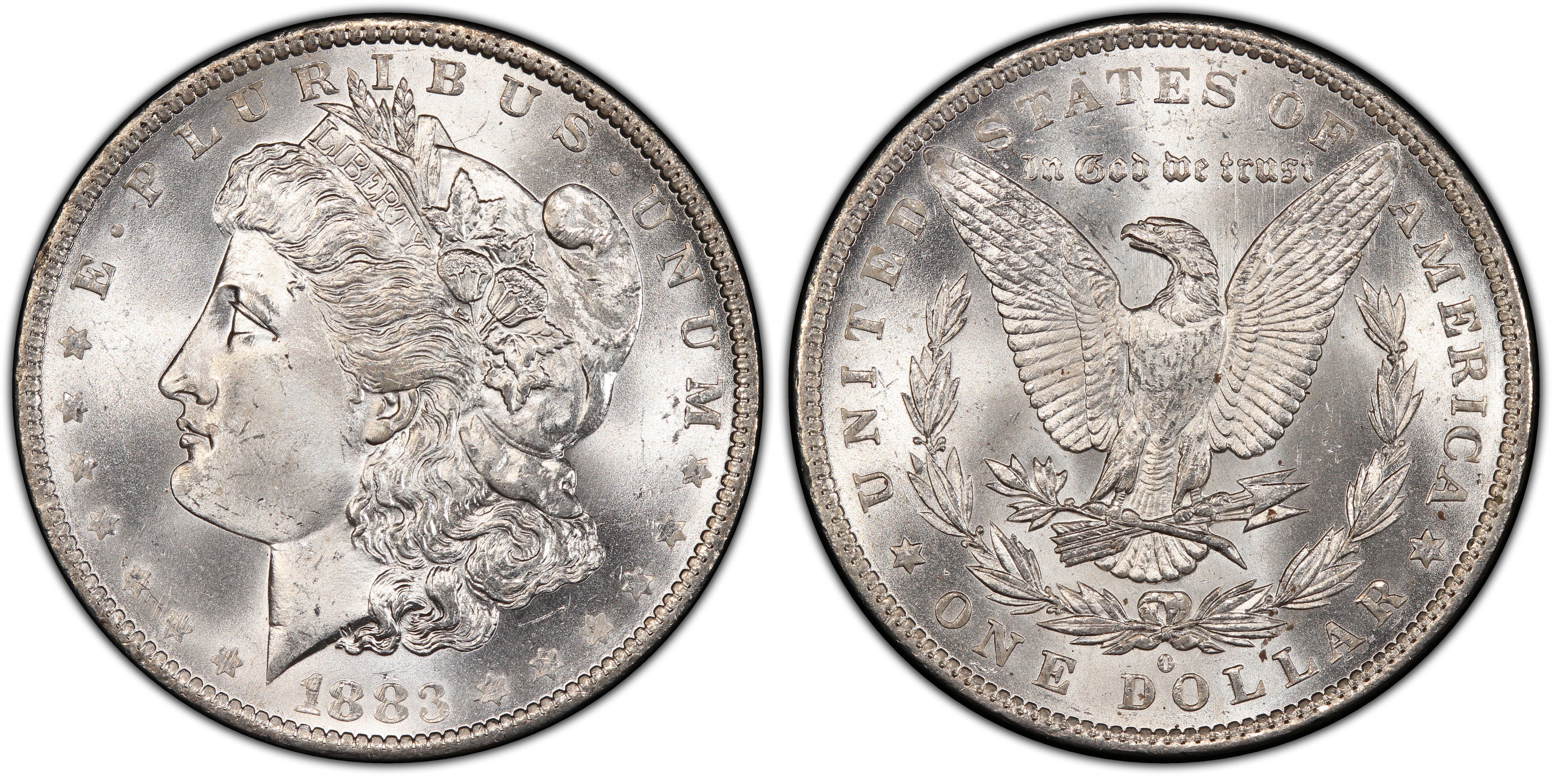 1883-O $1 VAM 22A Partial E Rev (Regular Strike) Morgan Dollar