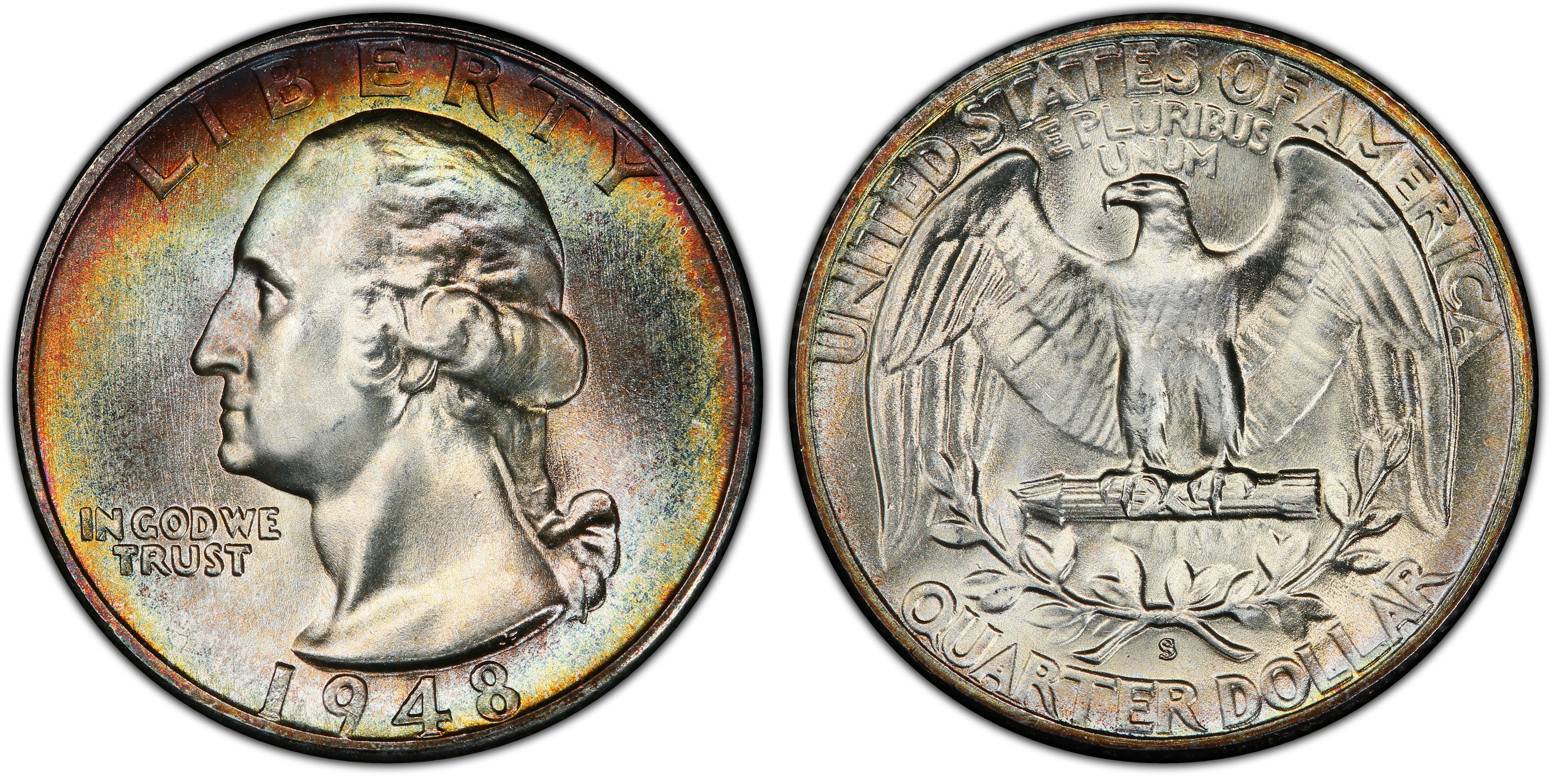 Details about   1948 BU Washington Quarter Uncirculated Twenty Five Cents Silver 25c Coin 
