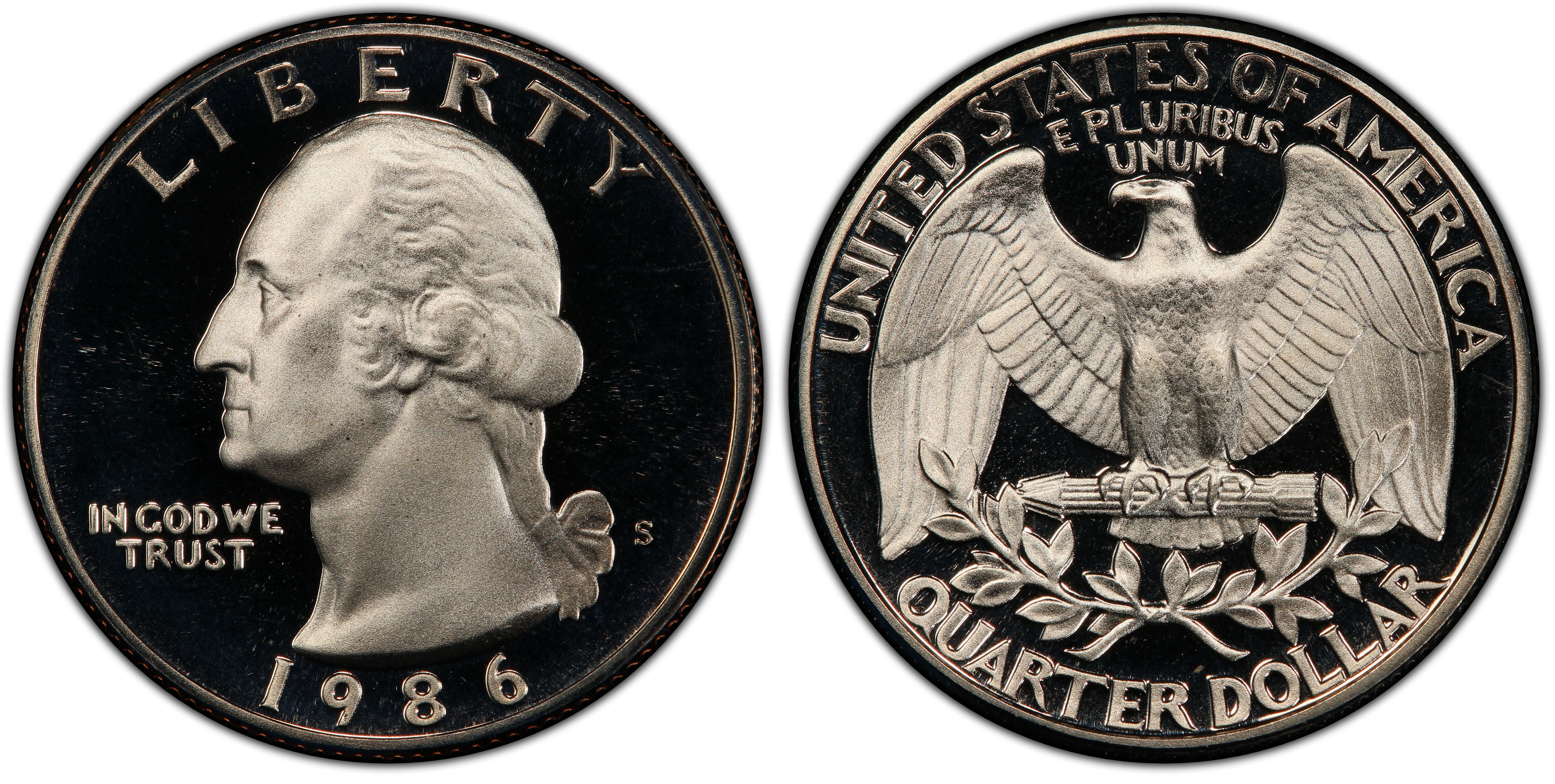 1986-S 25C, DCAM (Proof) Washington Quarter - PCGS CoinFacts