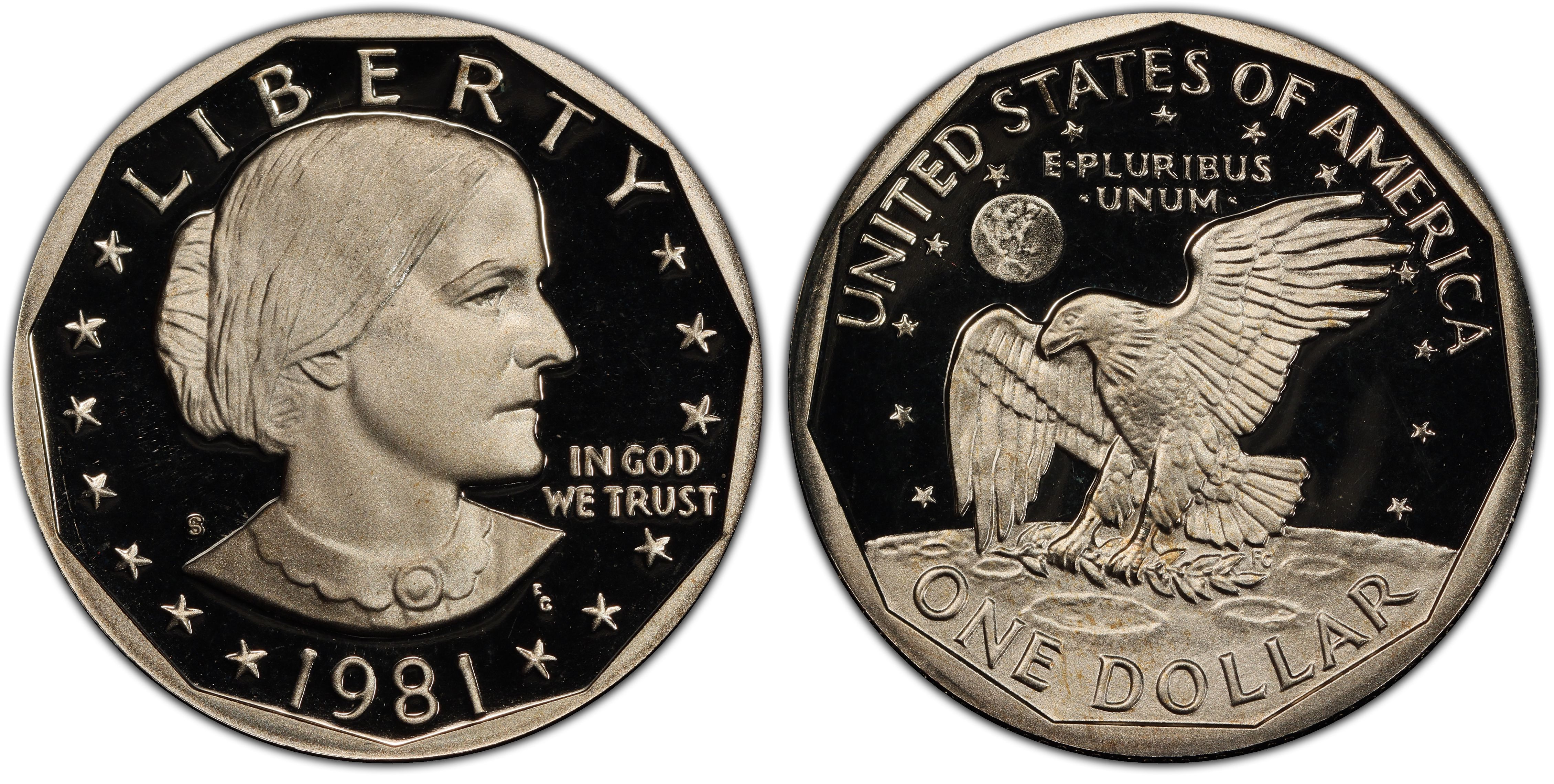 1981 S Proof Set Original Box 6 Coins Susan B Anthony Dollar ungraded 