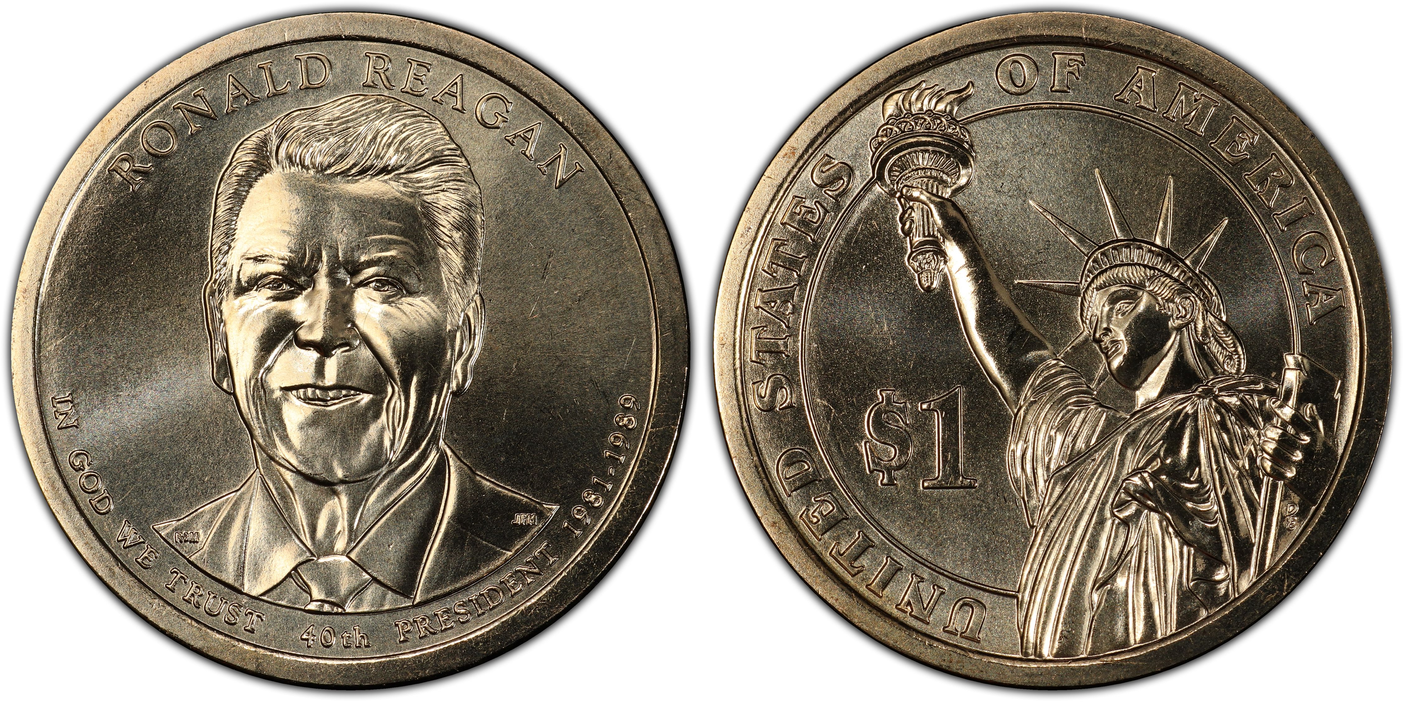 2016-D Ronald Reagan Presidential Dollars positions A /& B 2 coins!
