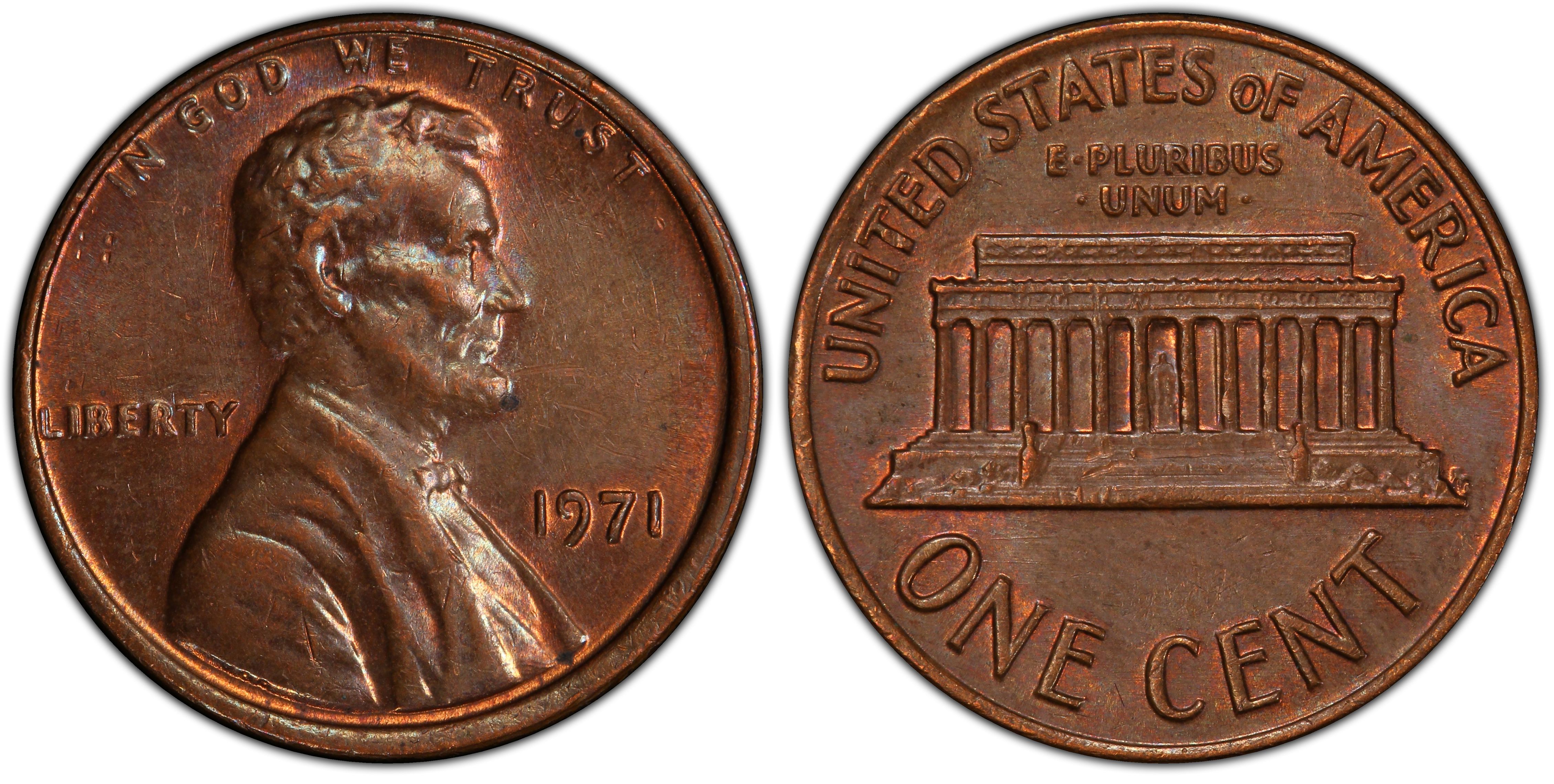 UNCIRCULATED 1971 D  LINCOLN CENT ROLL