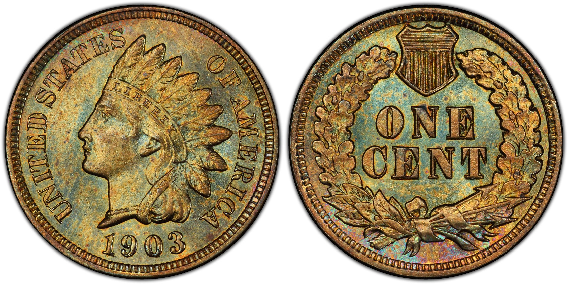 1903 1C RPD FS-304 S-3, BN (Regular Strike) Indian Cent - PCGS CoinFacts