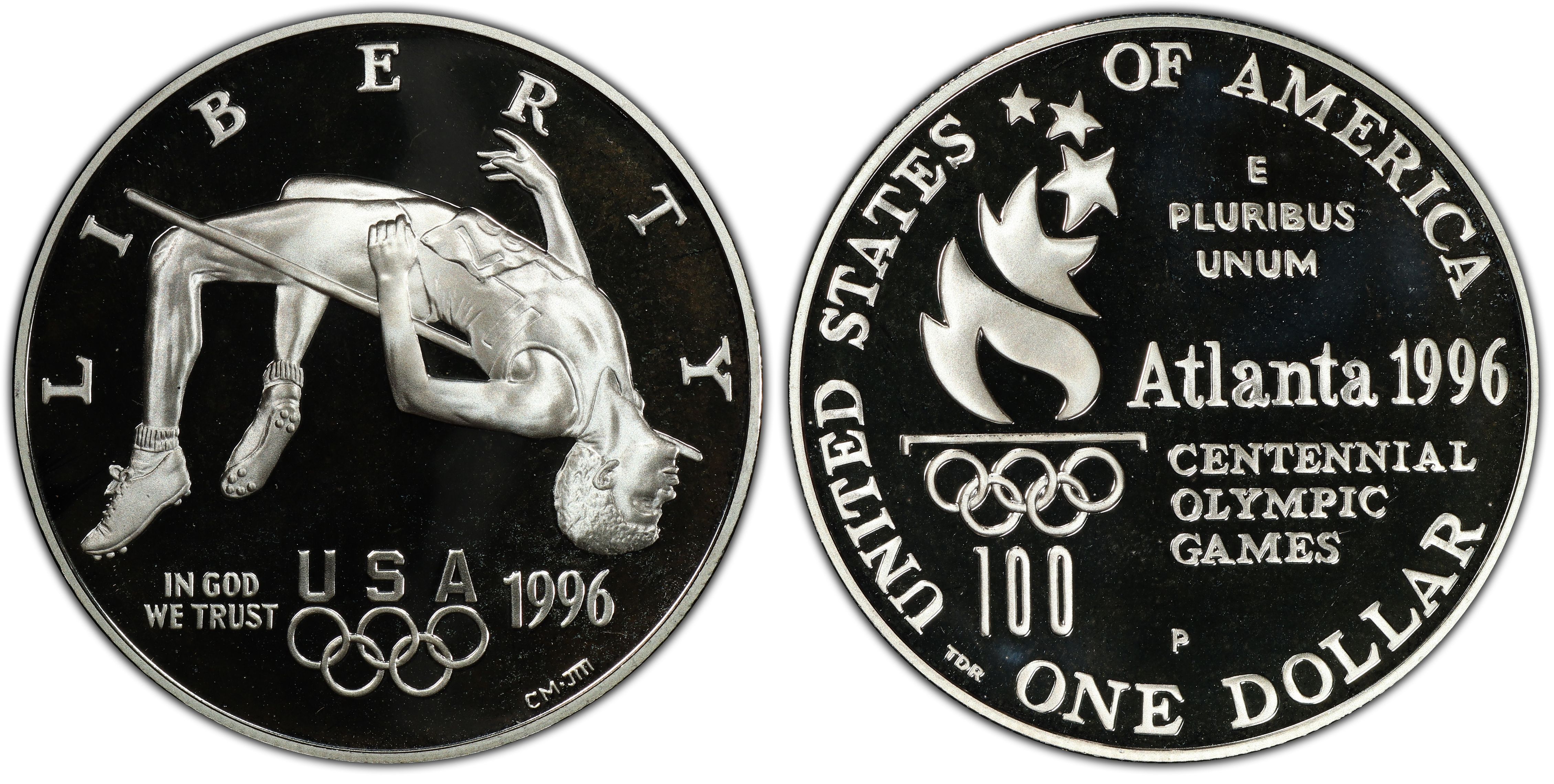 1996 P $1 Smithsonian Silver Commemorative Dollar PCGS PR69DCAM