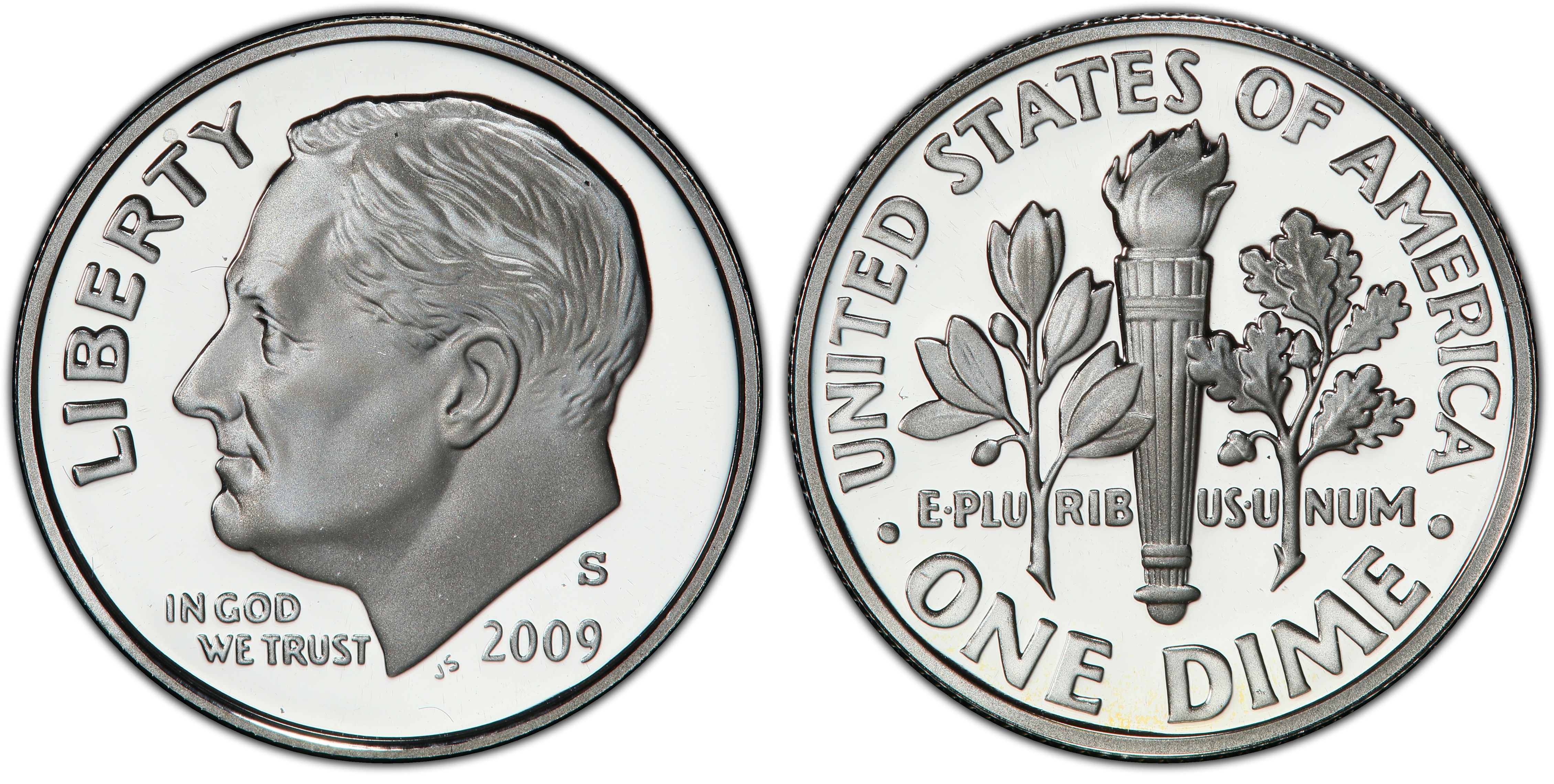 $.10  2009-S Roosevelt Dime Gem Proof BU Roll of 50 