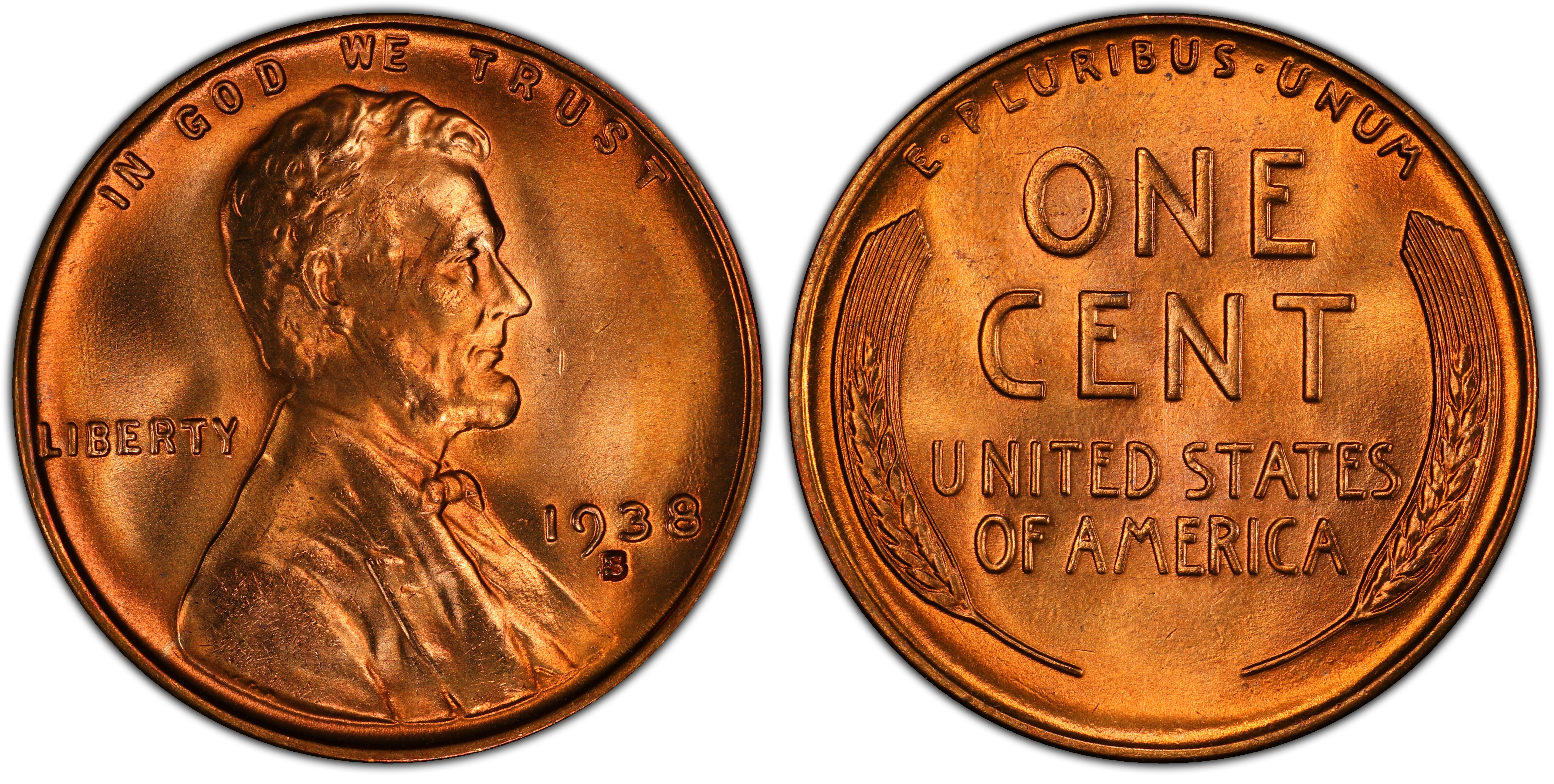 1938-S/S/S 1C RPM FS-502, RD (Regular Strike) Lincoln Cent (Wheat ...