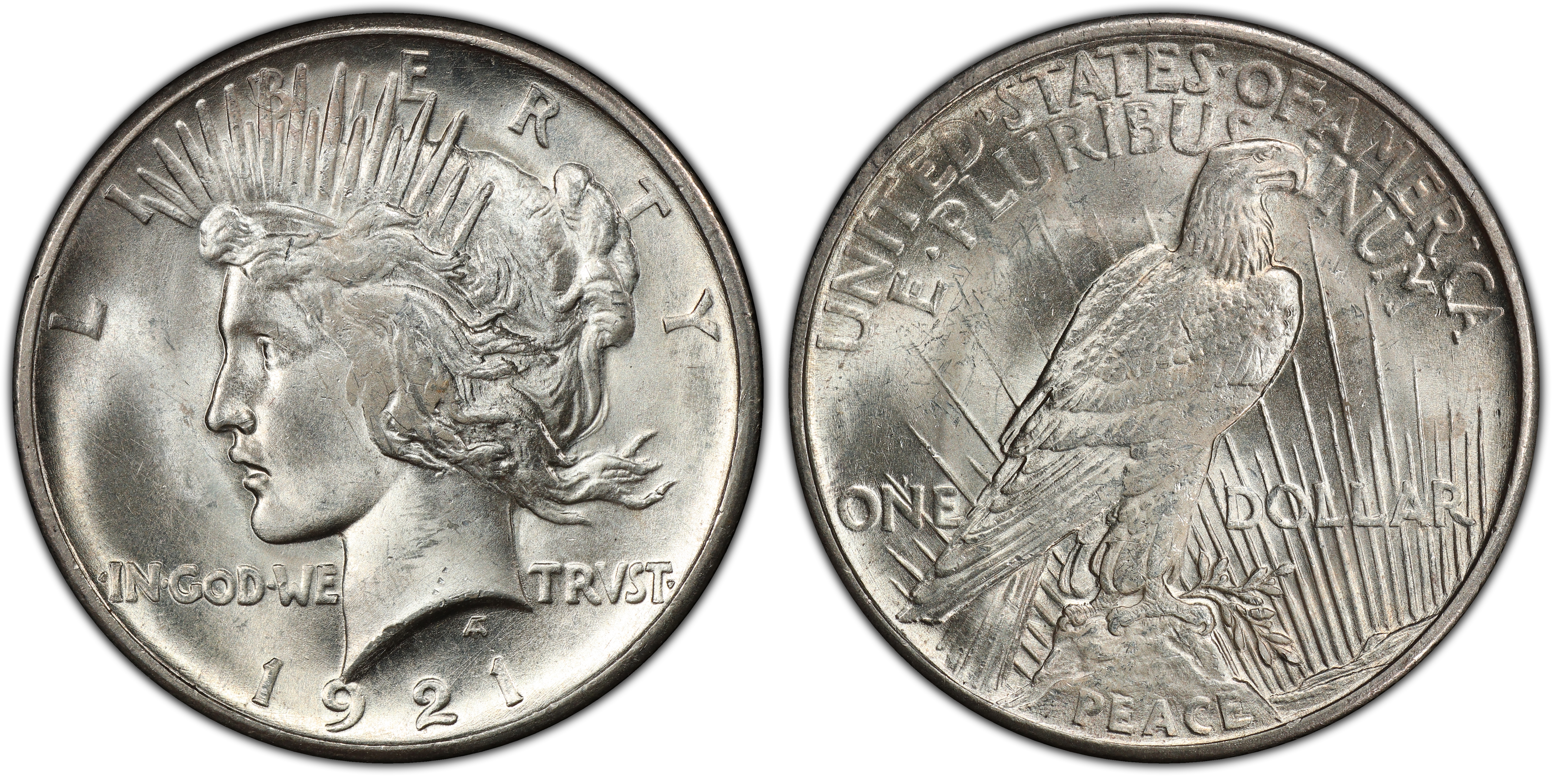 Images of Peace Dollar 1921 $1 High Relief, Peace - PCGS CoinFacts