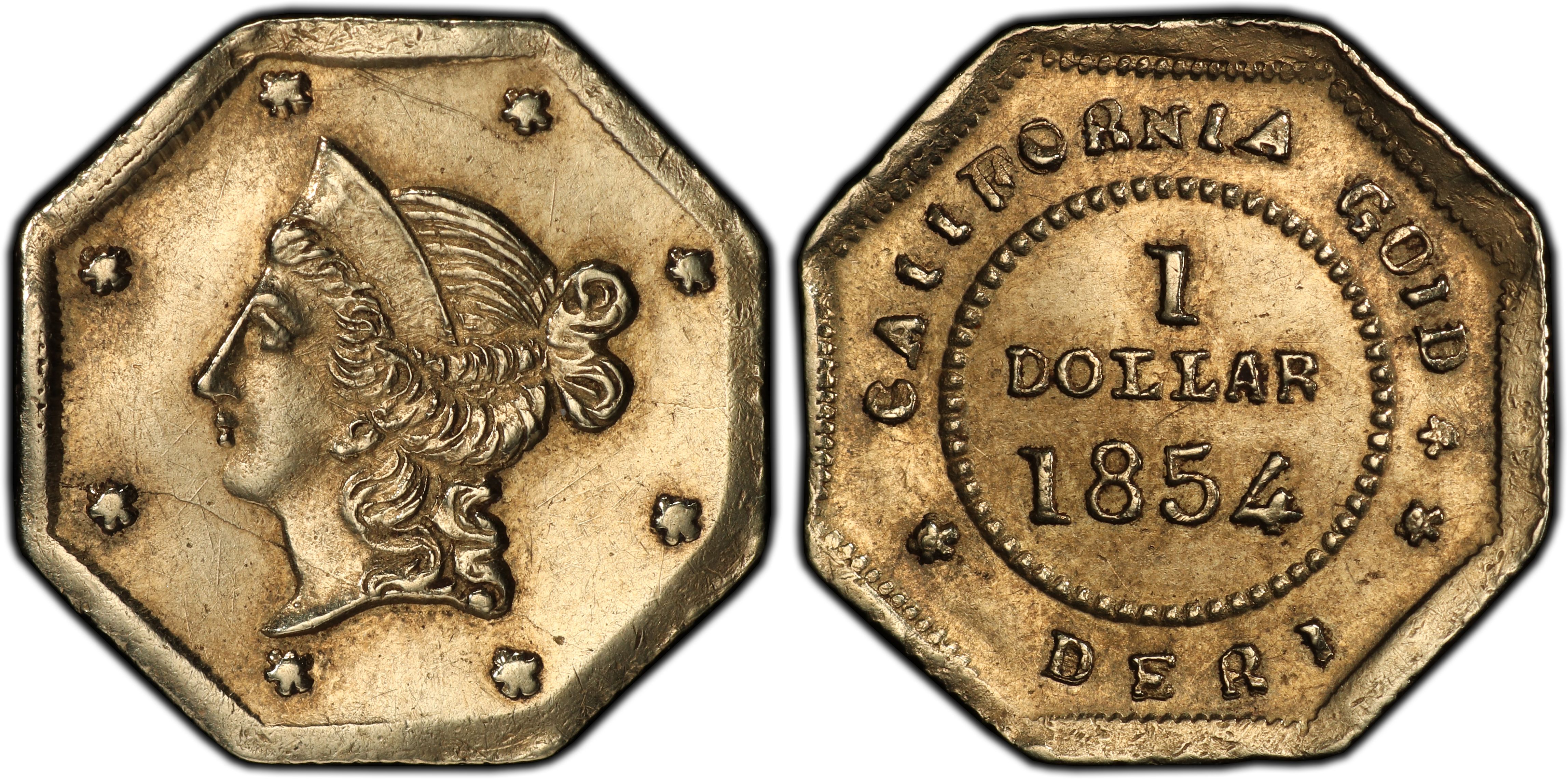 Images of California Fractional Gold 1854 G$1 BG-529 - PCGS CoinFacts