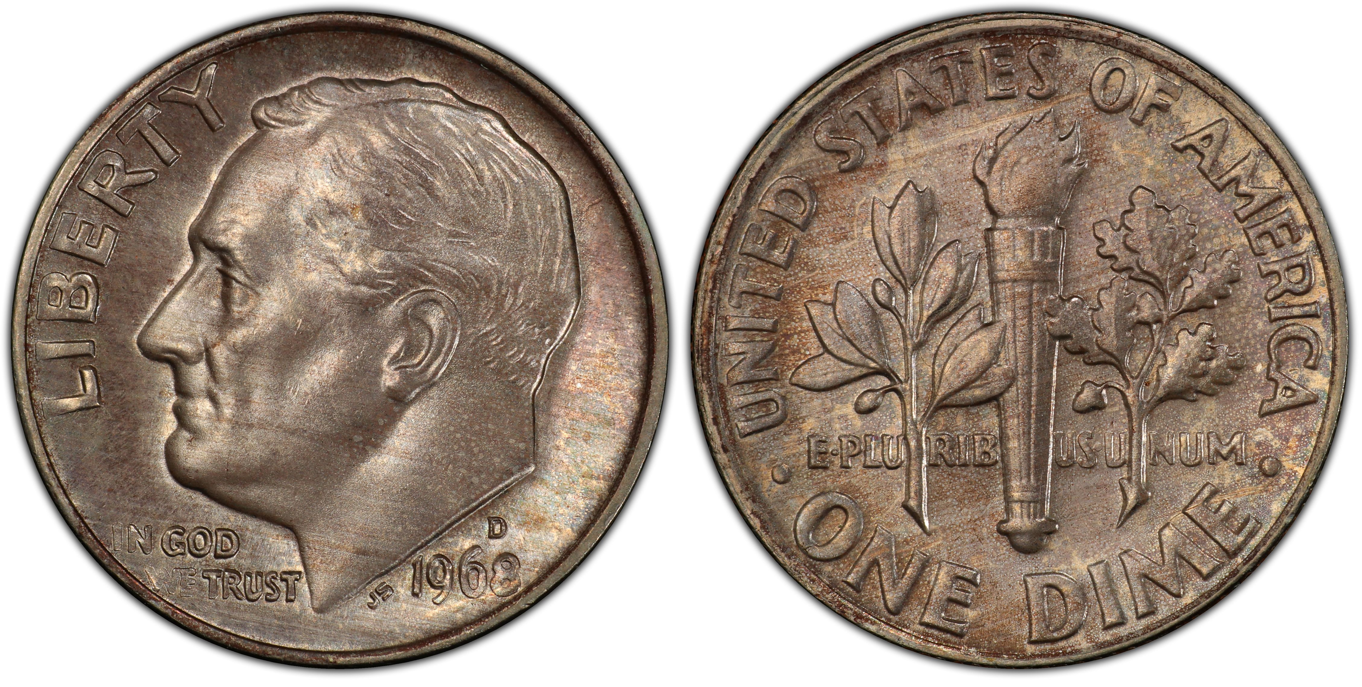 Images of Roosevelt Dime 1968-D 10C - PCGS CoinFacts