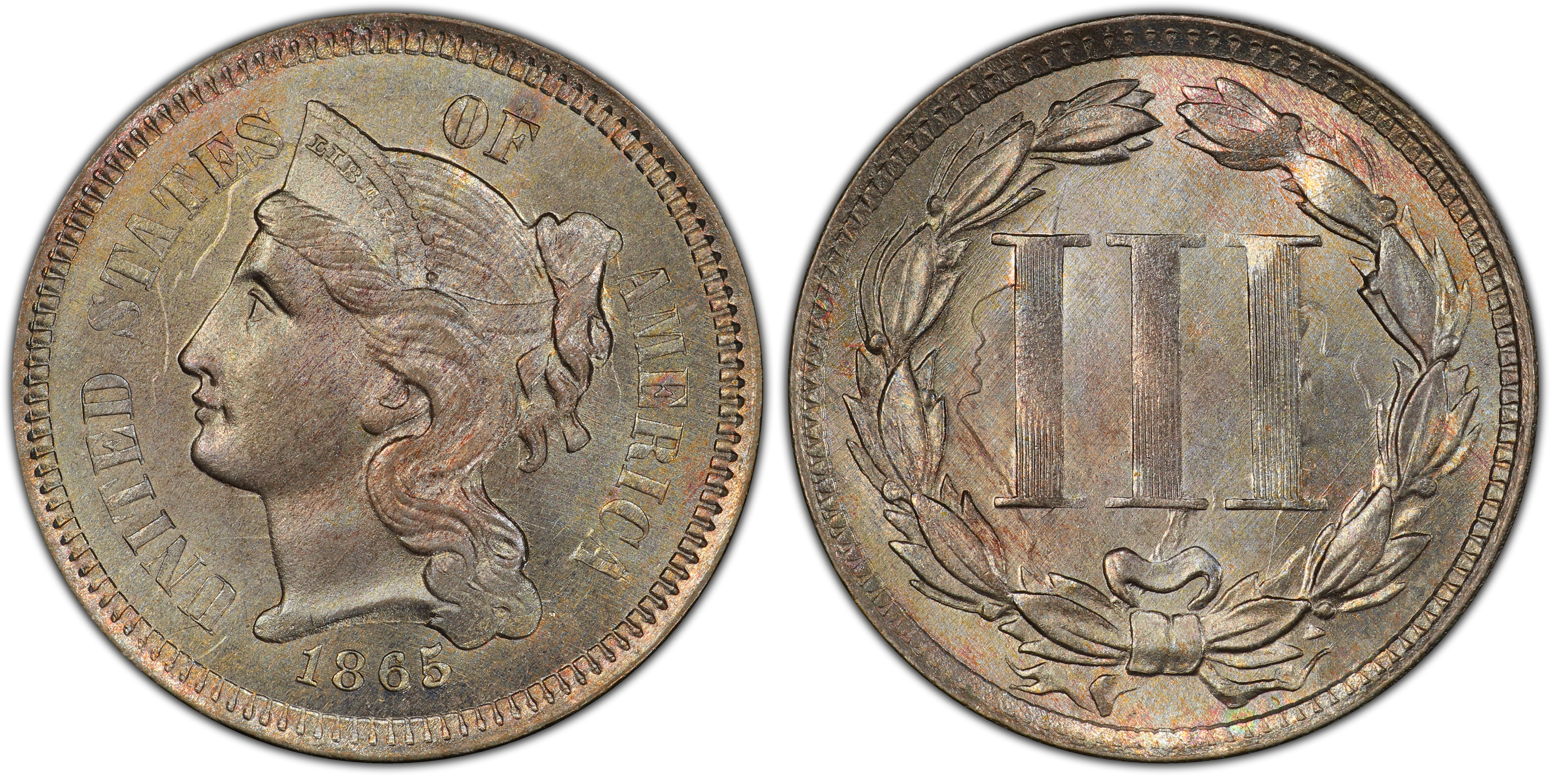 Images Of Three Cent Nickel 1865 3CN - PCGS CoinFacts