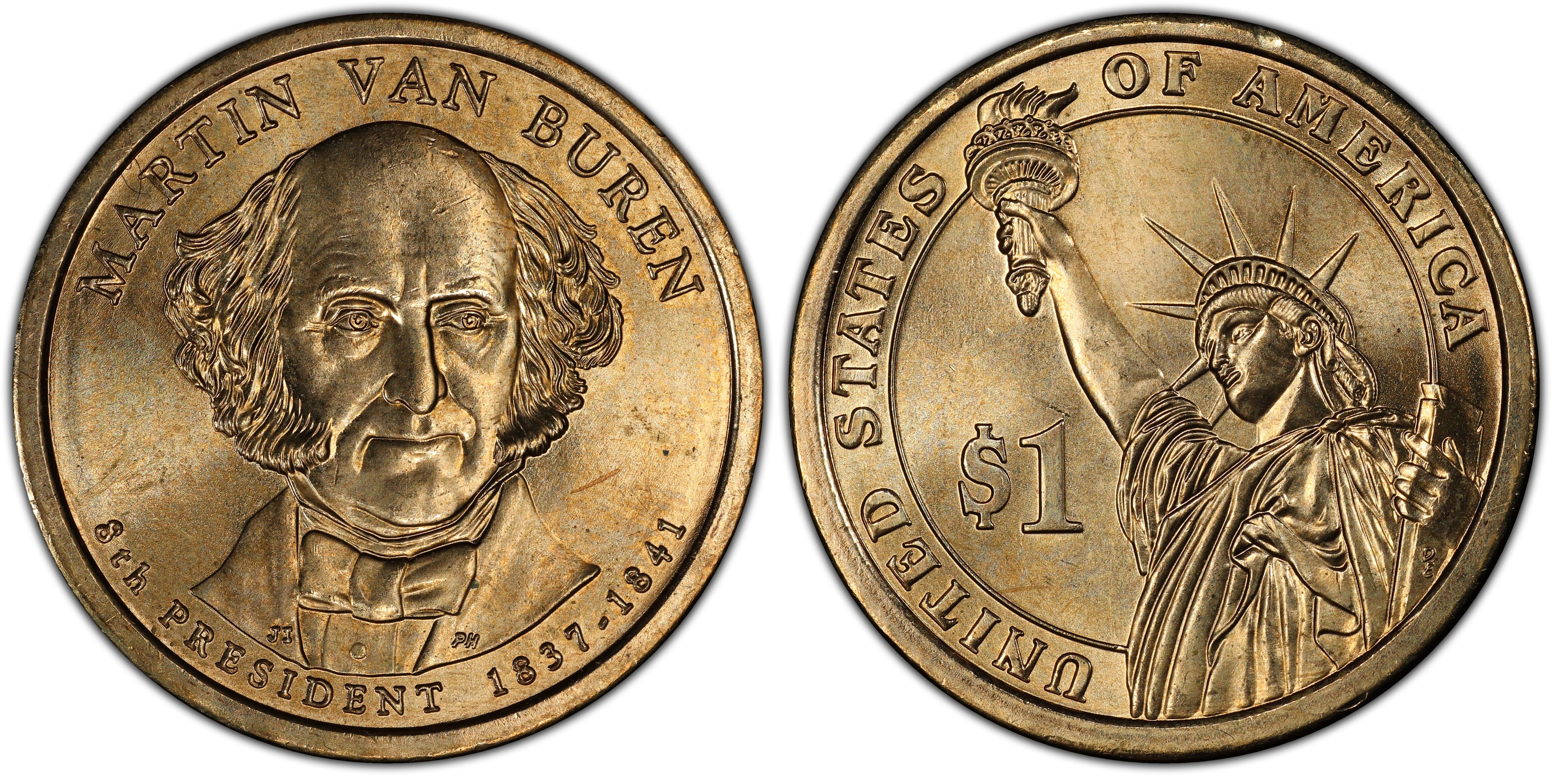 Mint Roll 2008 D Martin Van Buren Presidential Dollar ~ Pos B ~ From U.S 