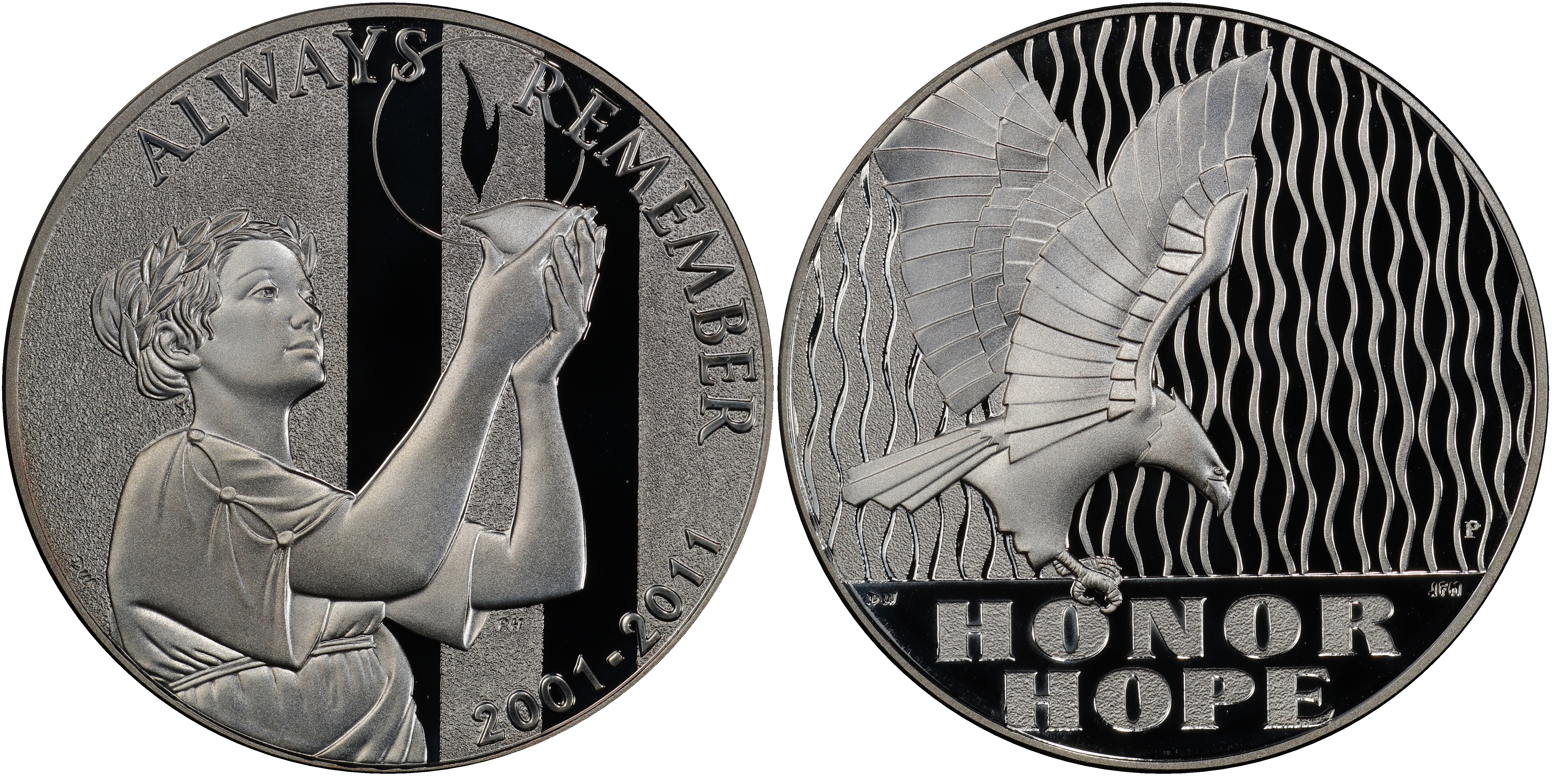 US West Point Mint 2011 September 11 National Silver Medal 9-11 10th Anniversary 