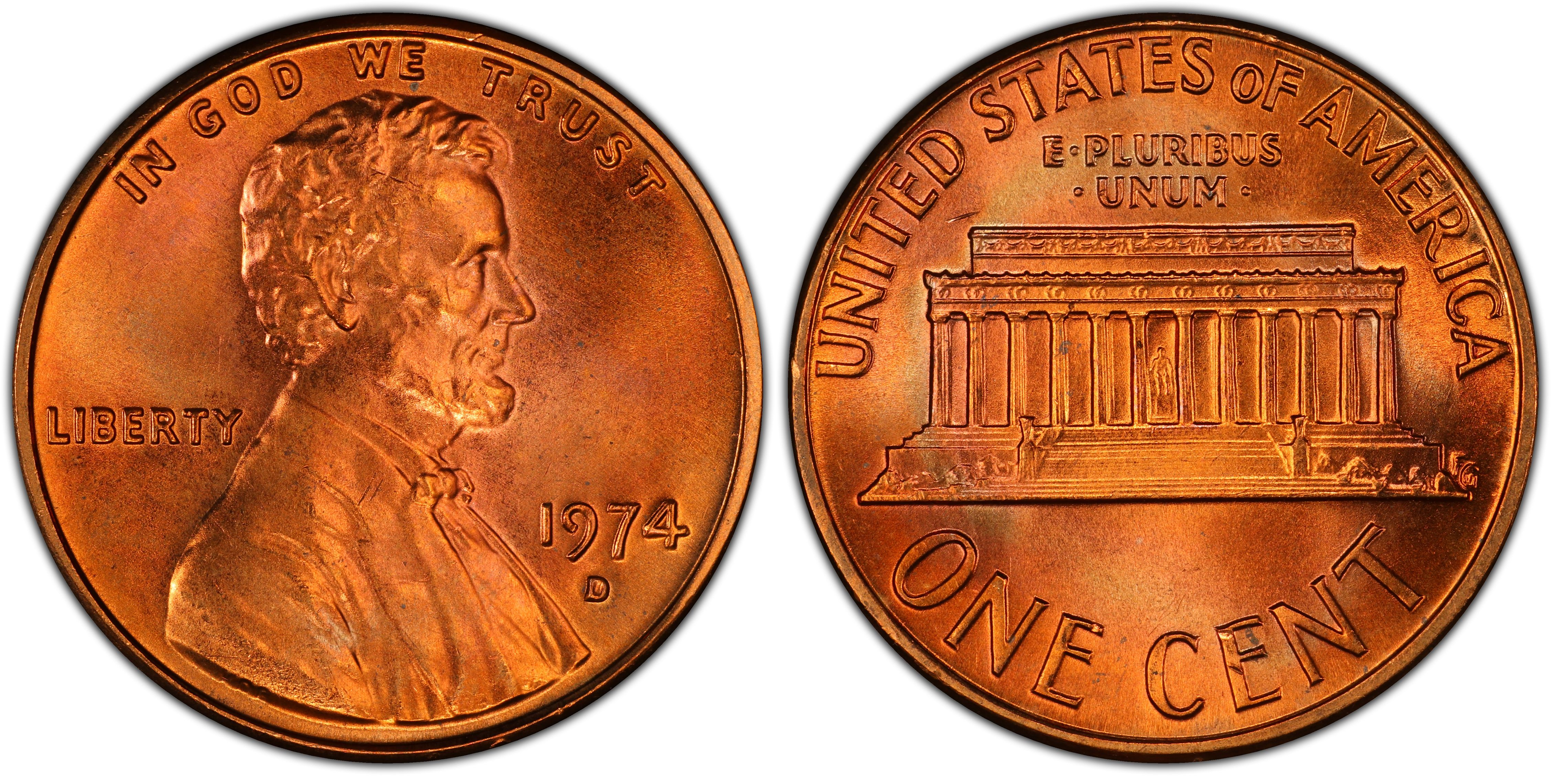 Penny  **FREE SHIPPING** 1974 D Lincoln  Memorial Cent 