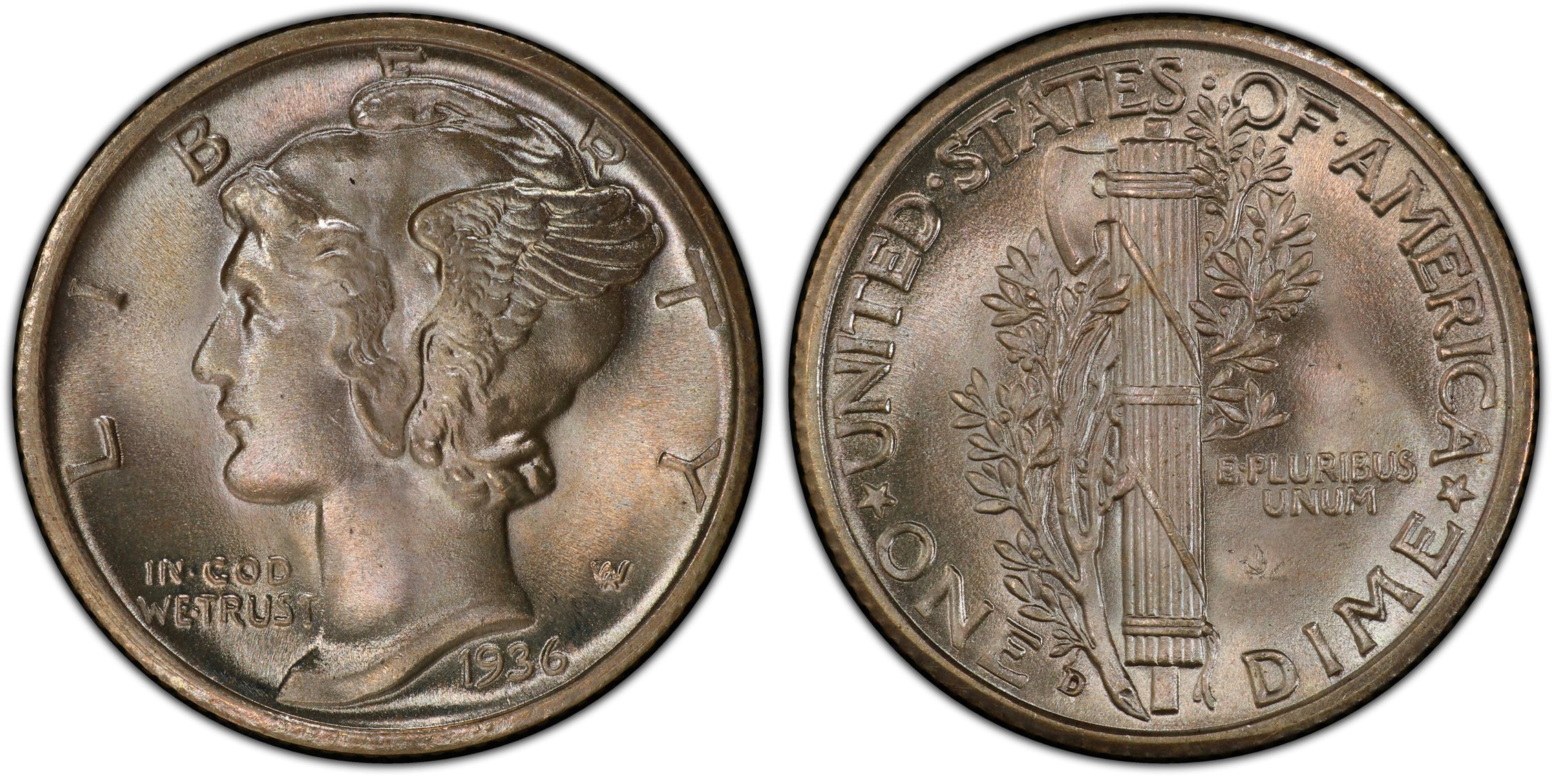 1936-D 10C (Regular Strike) Mercury Dime - PCGS CoinFacts