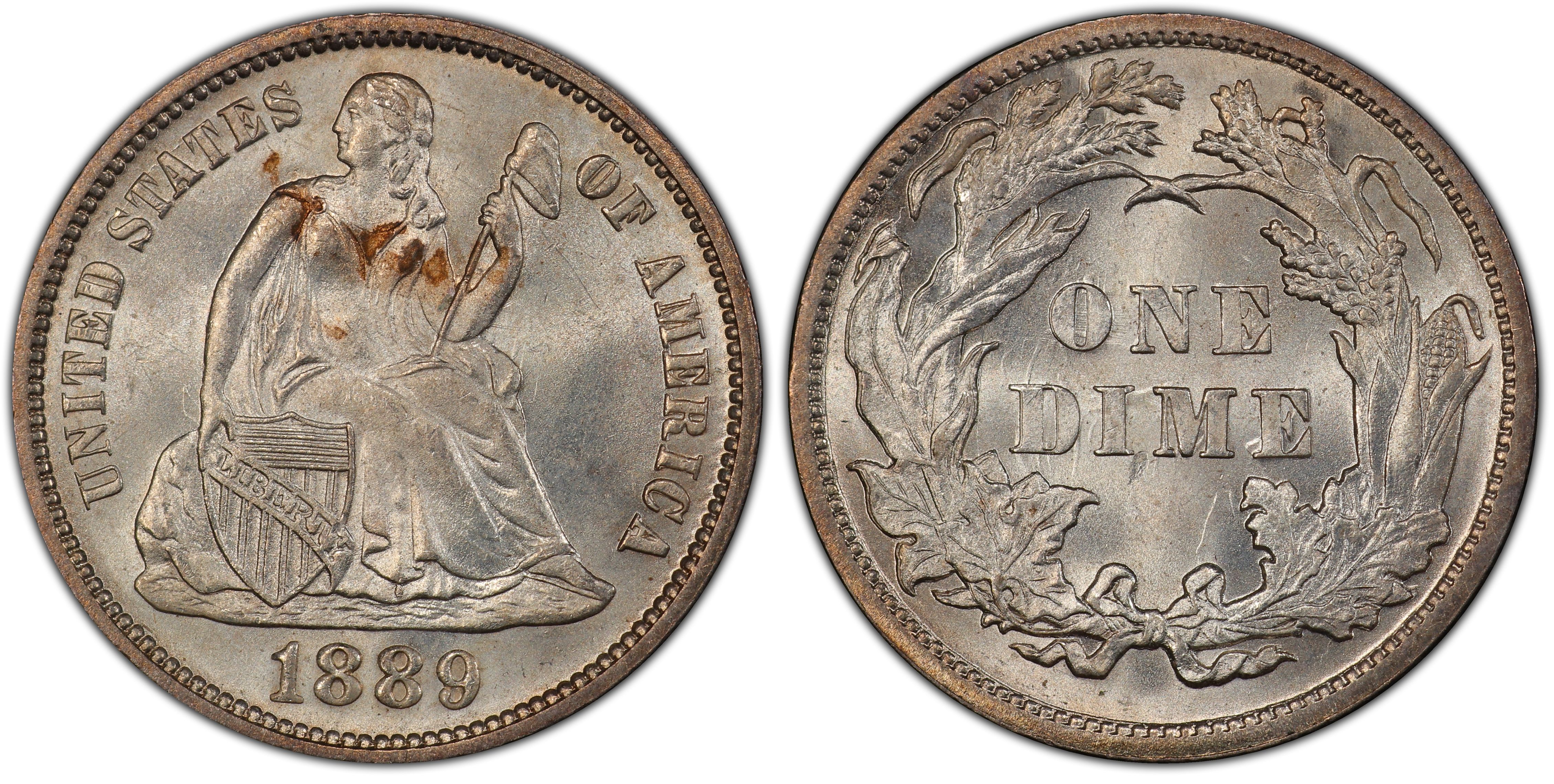 Images of Liberty Seated Dime 1889 10C DDR FS-801 F-106 (005.3) - PCGS