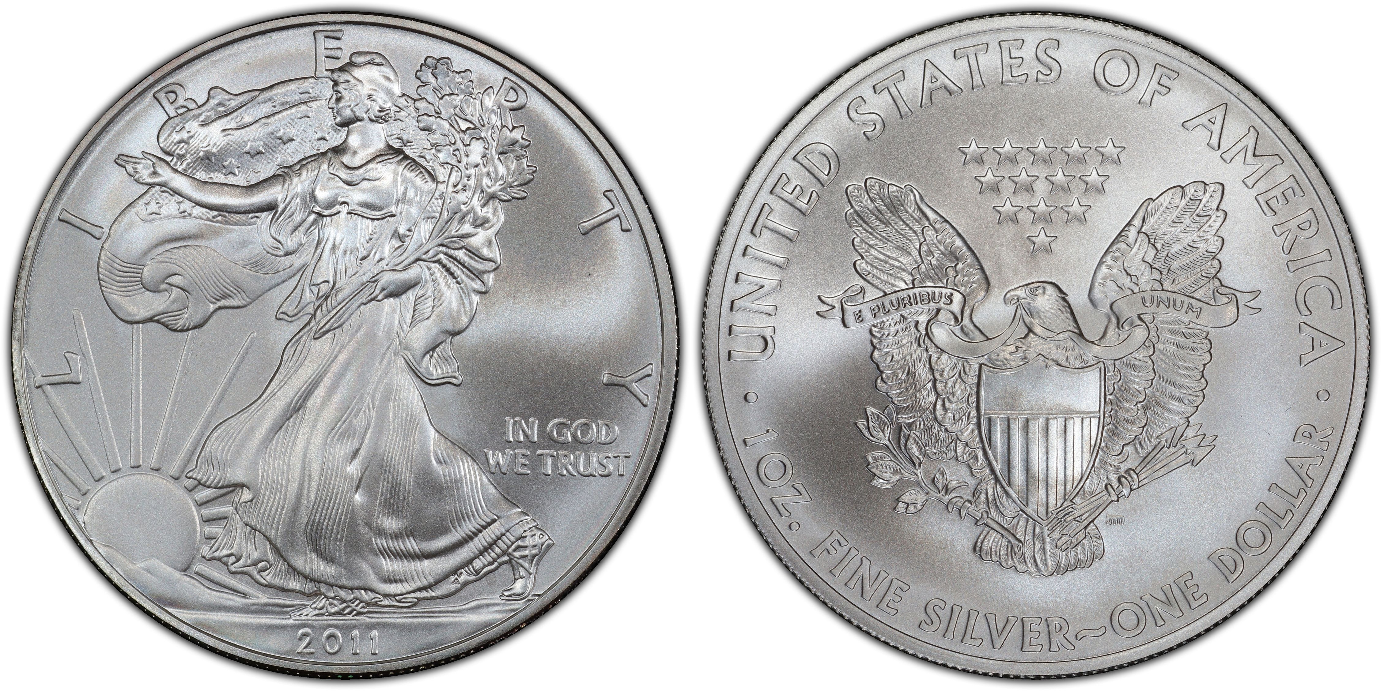 2011 $1 Silver Eagle 25th Anniversary Set First Strike (Regular