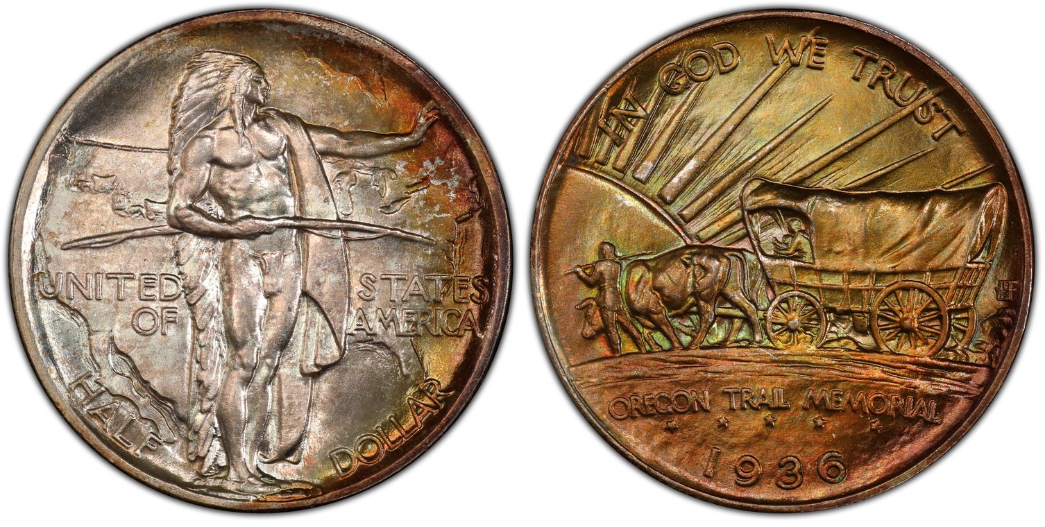 1936 50C Oregon (Regular Strike) Silver Commemorative - PCGS CoinFacts