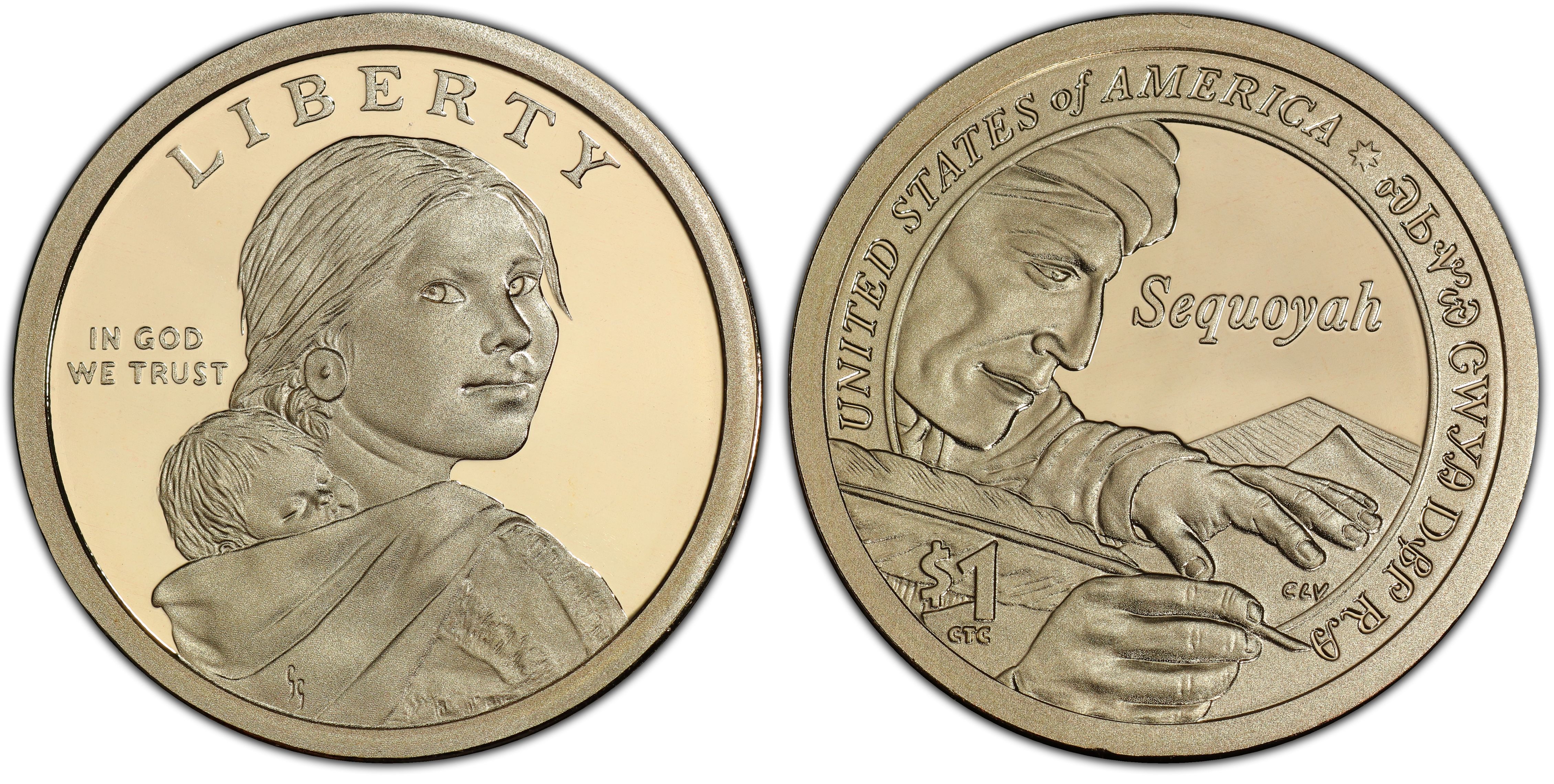 2017 P D Native American Sacagawea Dollar Set Brilliant Uncirculated Bag Coin's 