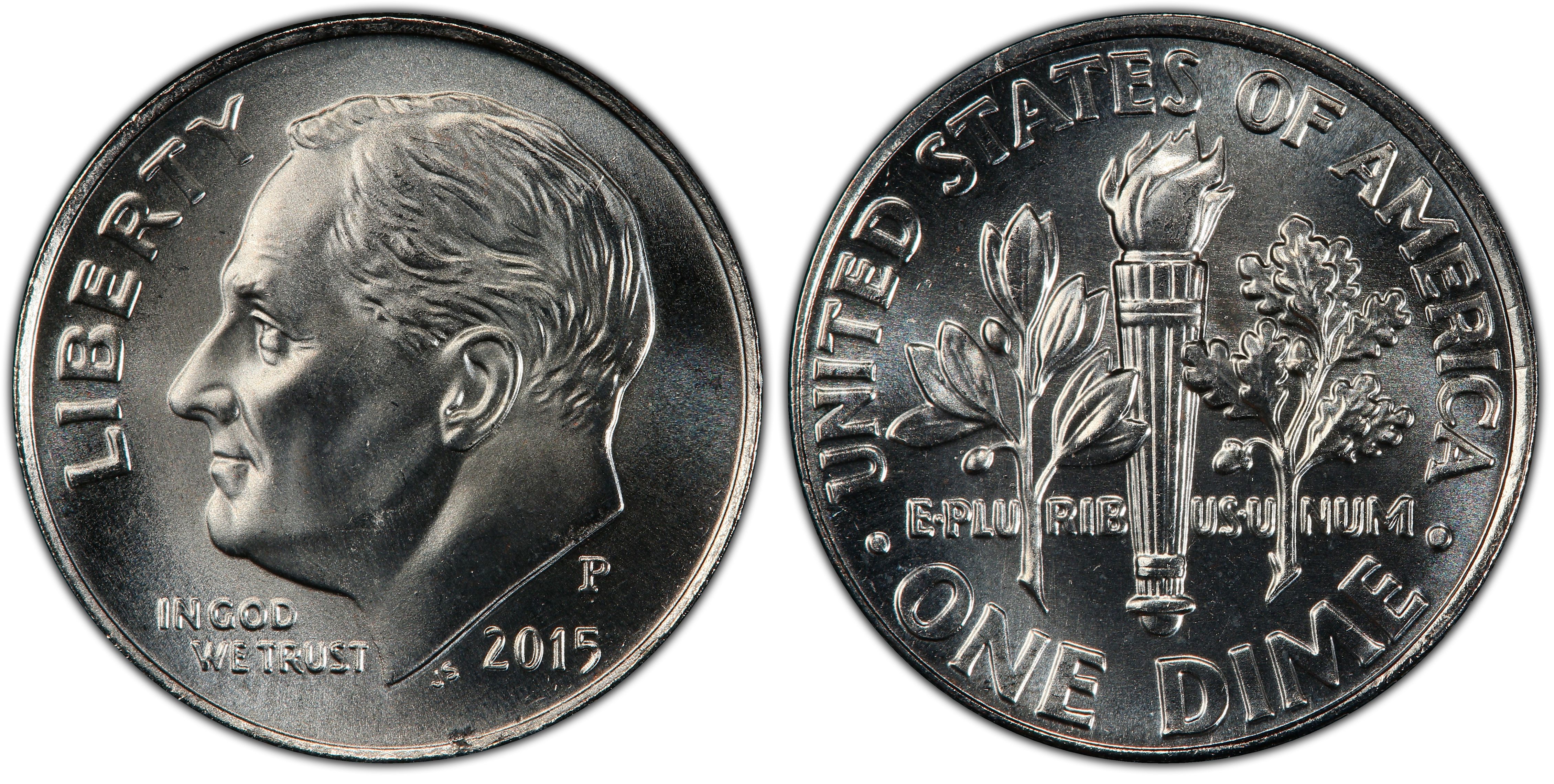 2015 P and D 2 Coin Roosevelt Dime Set 