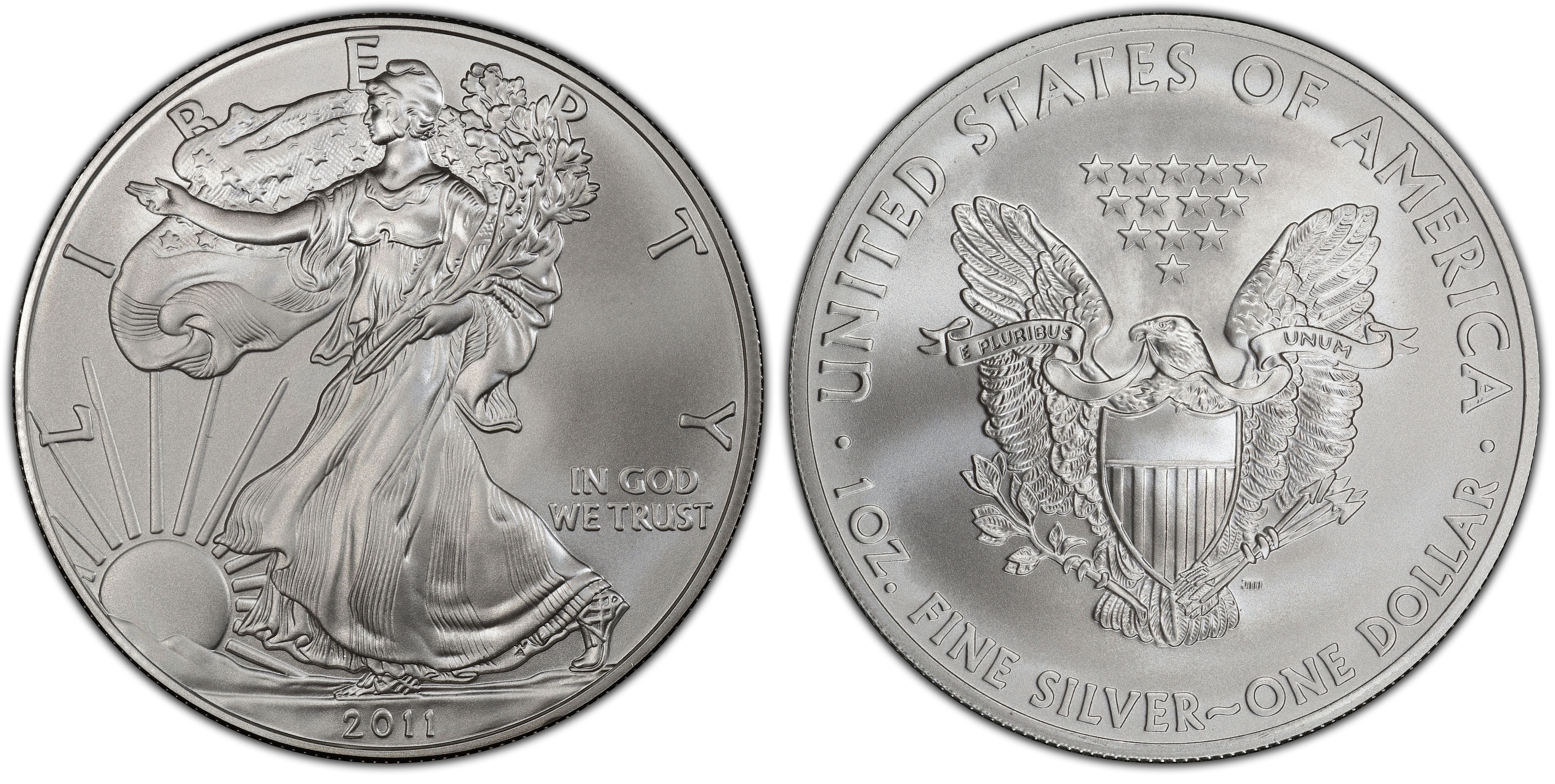 2011 $1 Silver Eagle 25th Anniversary Set First Strike (Regular