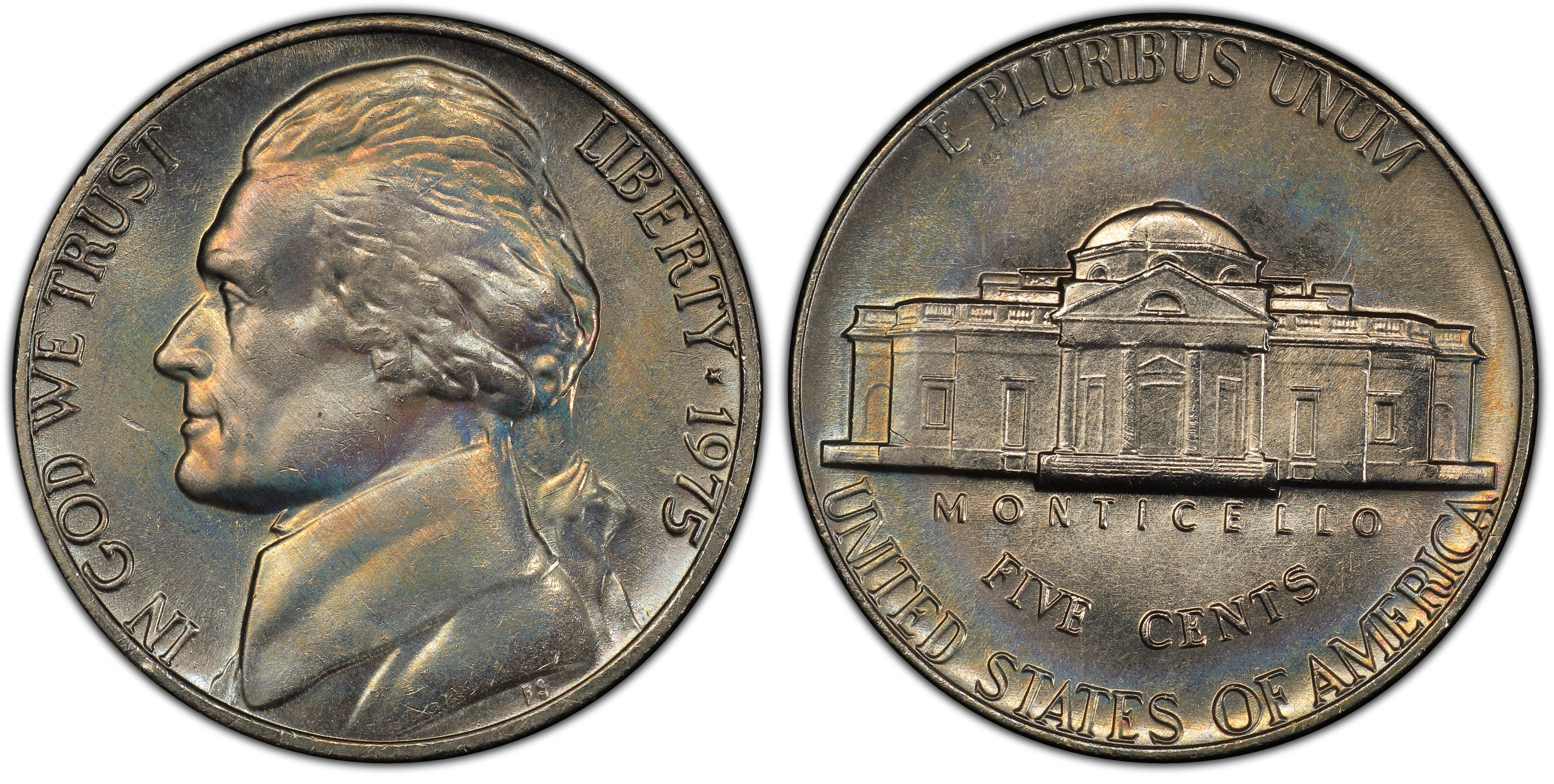 1975 Philadelphia Uncirculated Jefferson Nickel Five Cent Coin! 