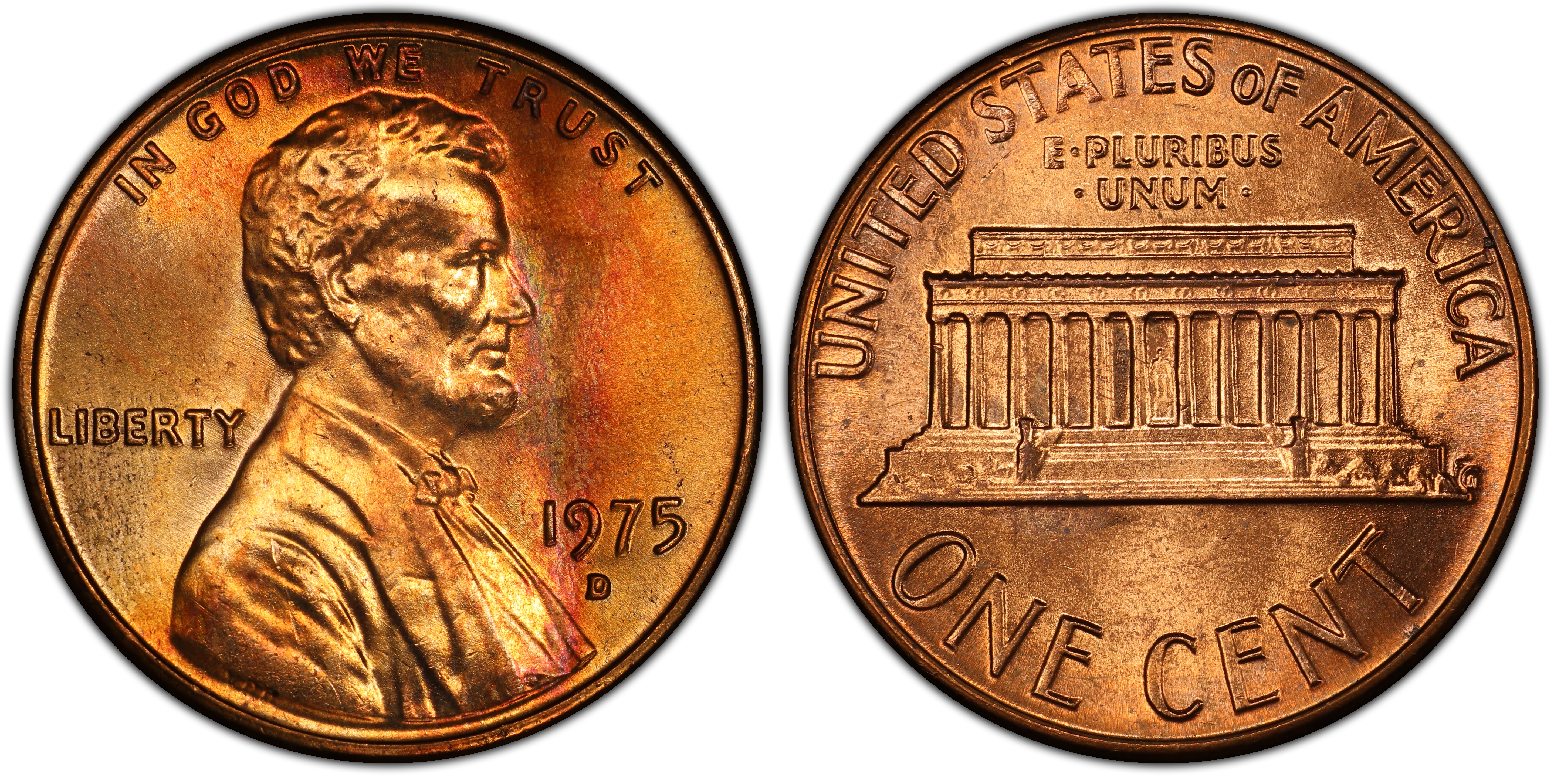 1975-D 1C, RB (Regular Strike) Lincoln Cent (Modern) - PCGS CoinFacts