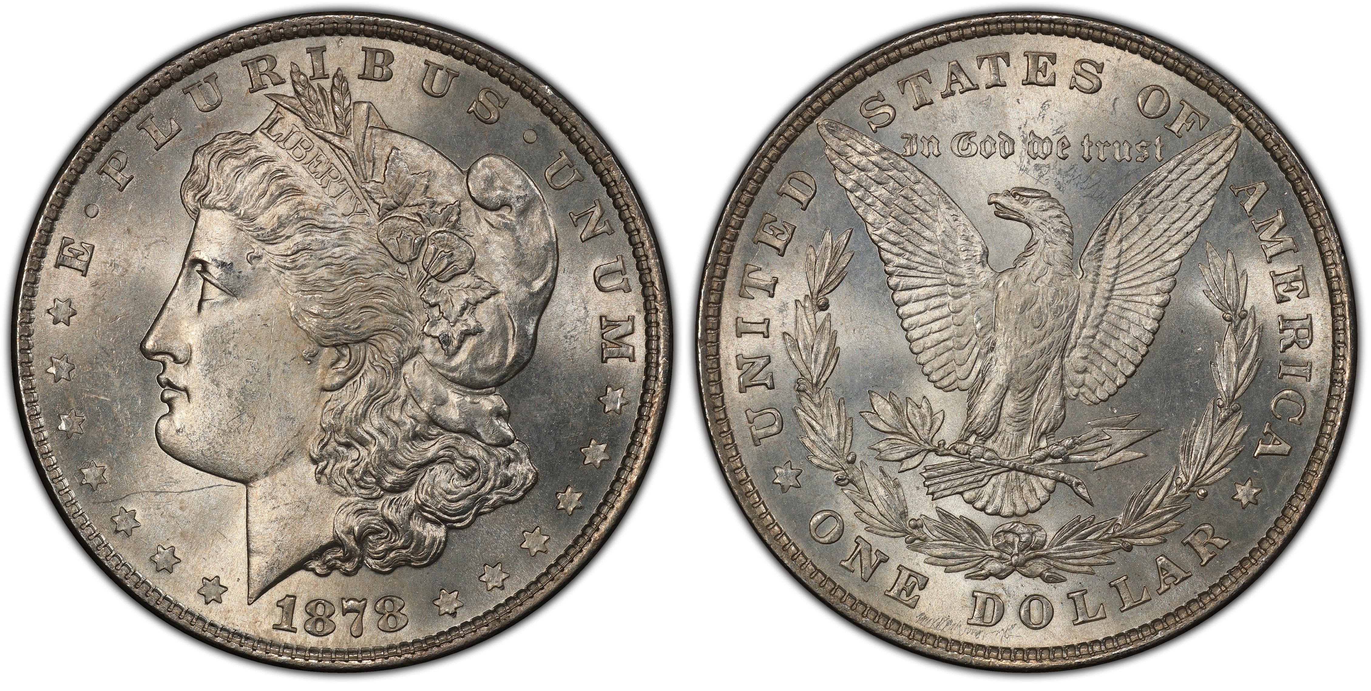 1878 8TF $1 VAM 14.3 Doubled Bow (Regular Strike) Morgan Dollar - PCGS